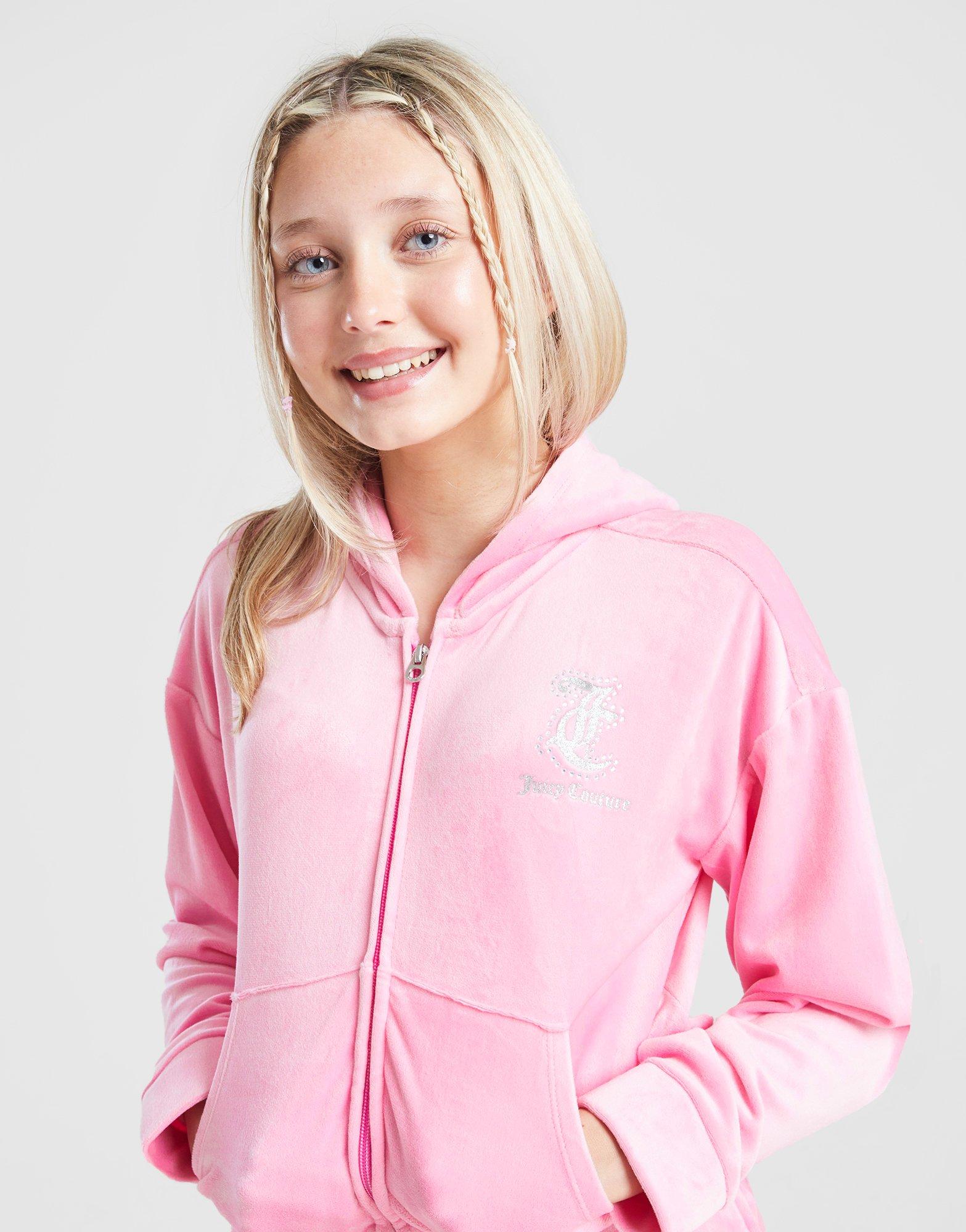 JUICY COUTURE Girls' Crop Full Zip Flare Tracksuit Junior