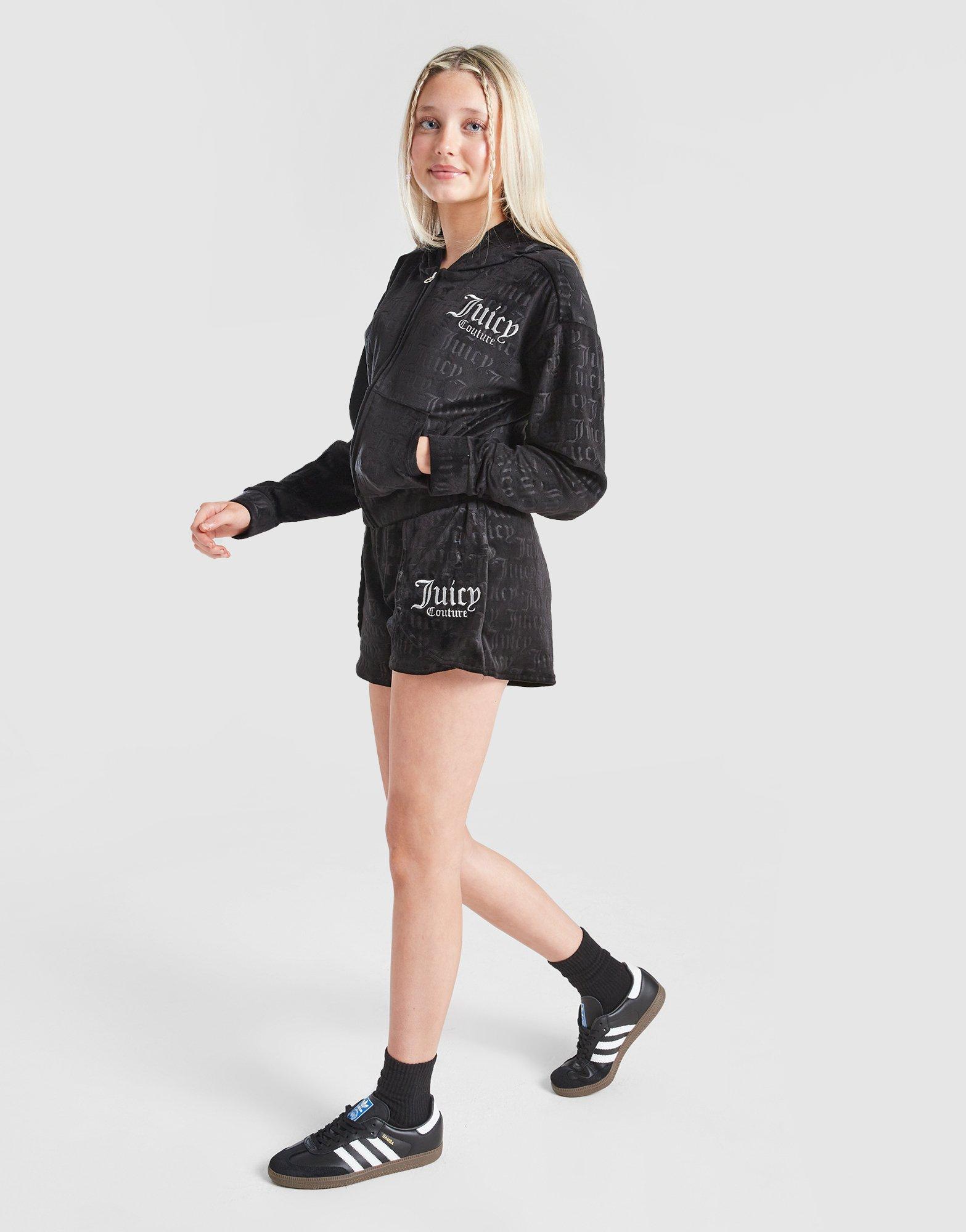 JUICY COUTURE Girls' Full Zip Hoodie Shorts Tracksuit Junior