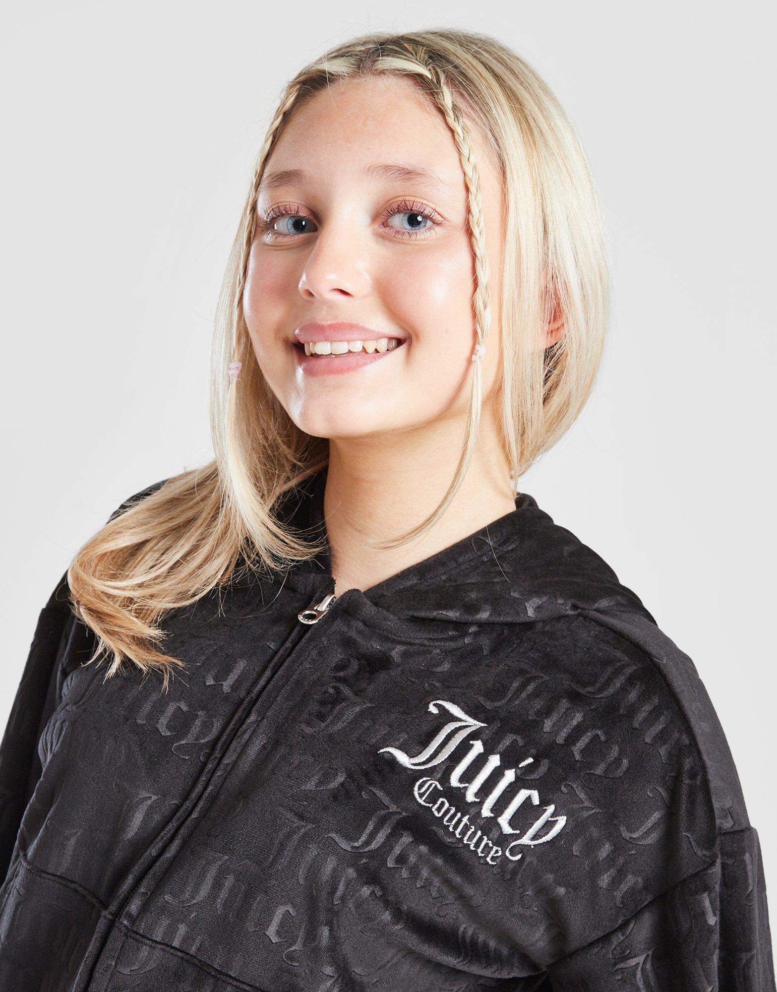 JUICY COUTURE Girls' Full Zip Hoodie Shorts Tracksuit Junior