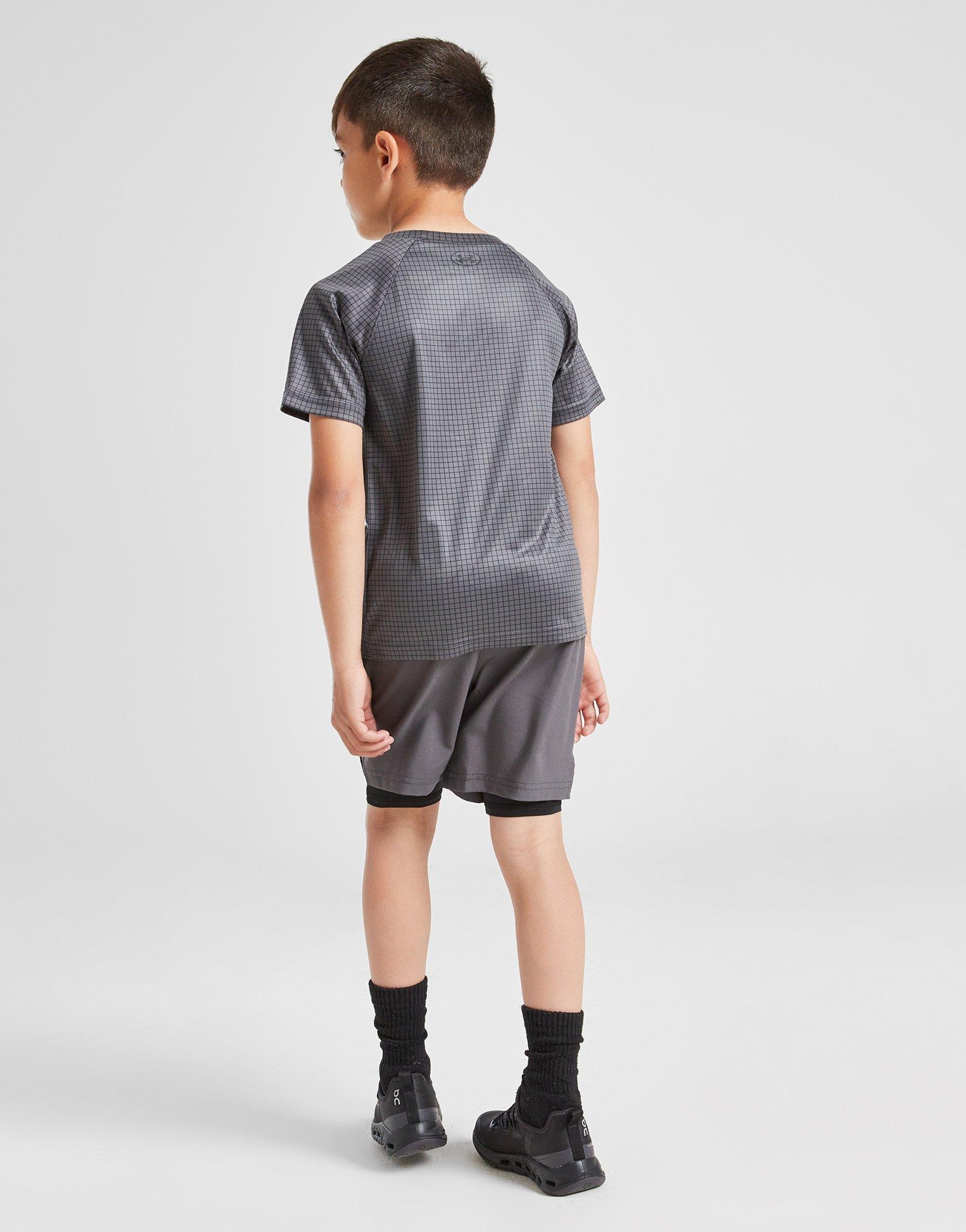 Under Armour Tech Embossed T-Shirt/Shorts Set Children
