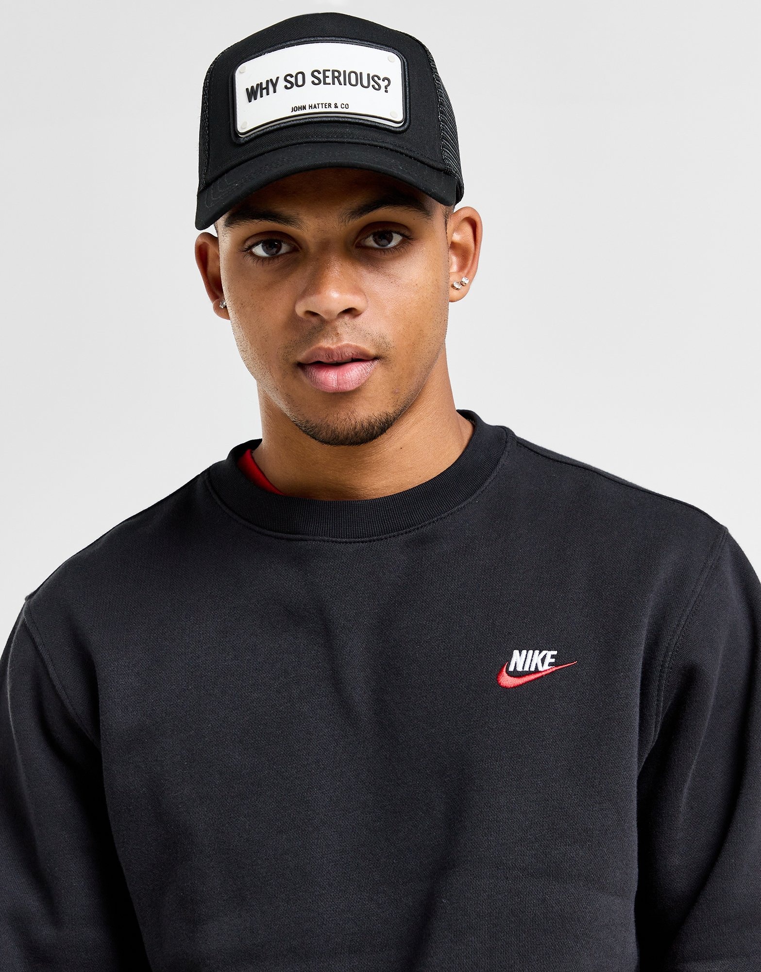 Black John Hatter & Co Why So Serious Trucker Cap | JD Sports UK