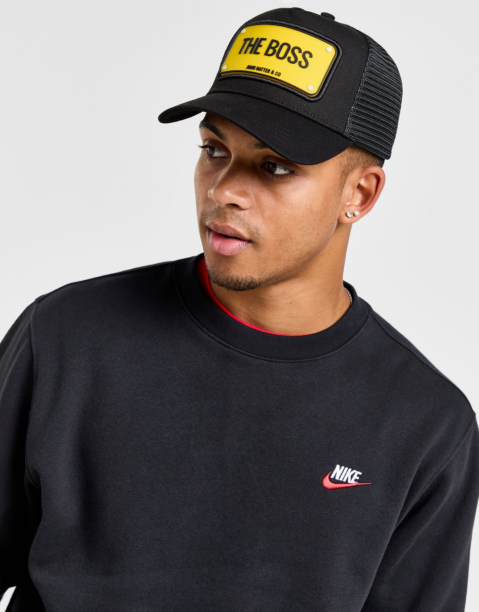 Black John Hatter & Co The Boss Trucker Cap | JD Sports Malaysia