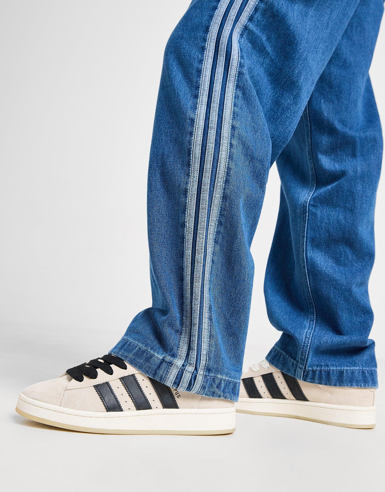 Blue adidas Originals Denim Firebird Track Pants - JD Sports