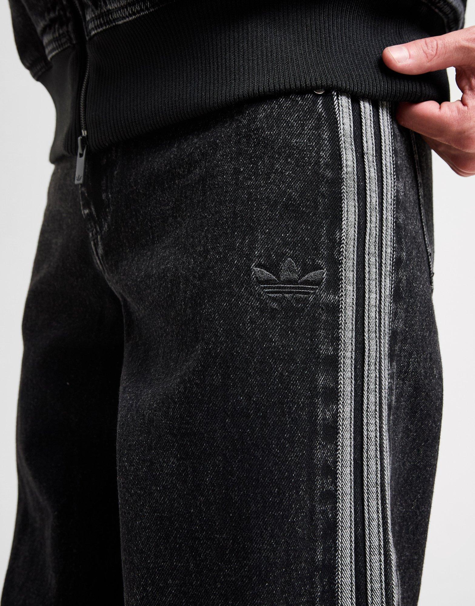 Black adidas Originals Adicolor Denim Firebird Pants - JD