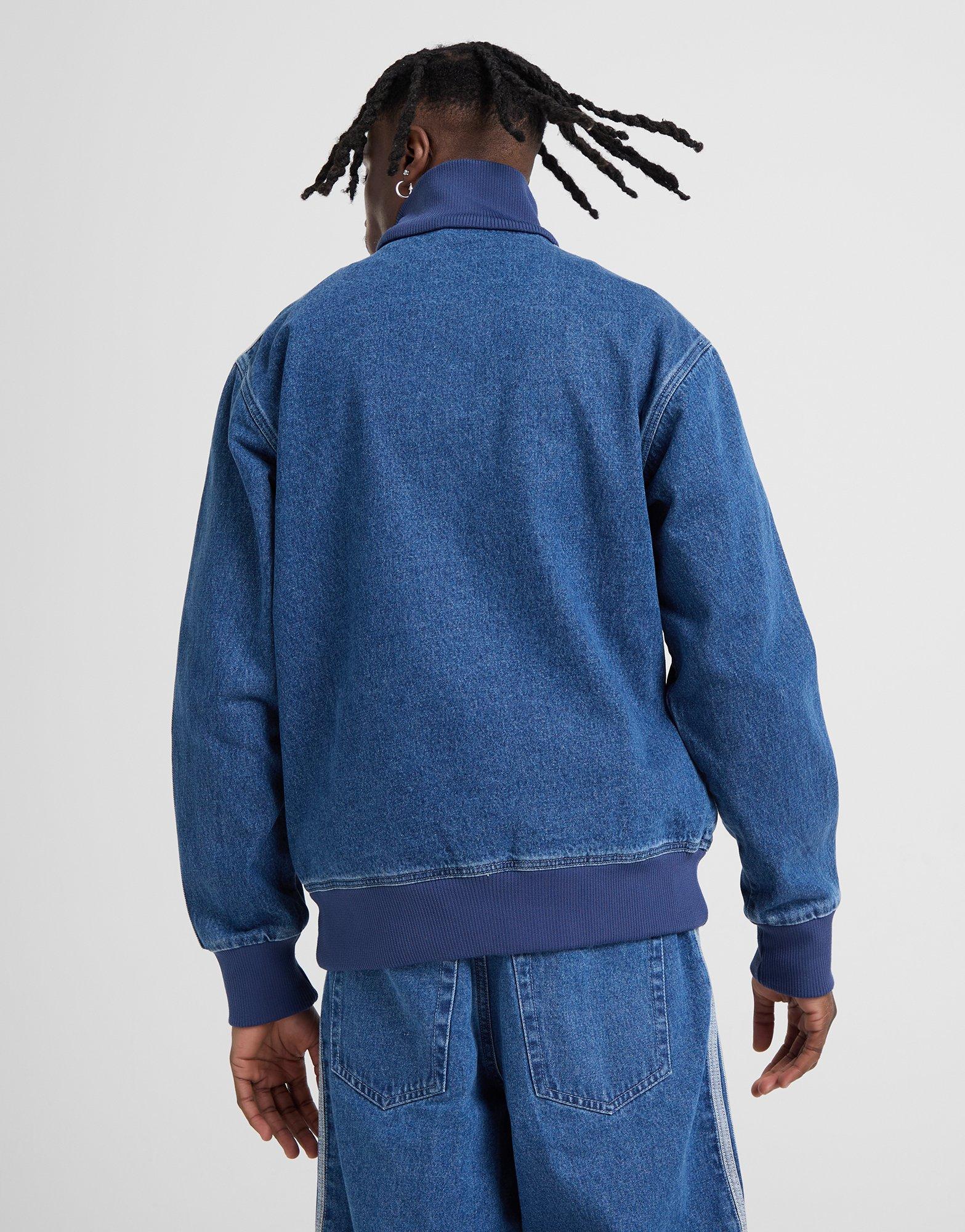 Blue adidas Originals Adicolor Denim Firebird Track Top - JD