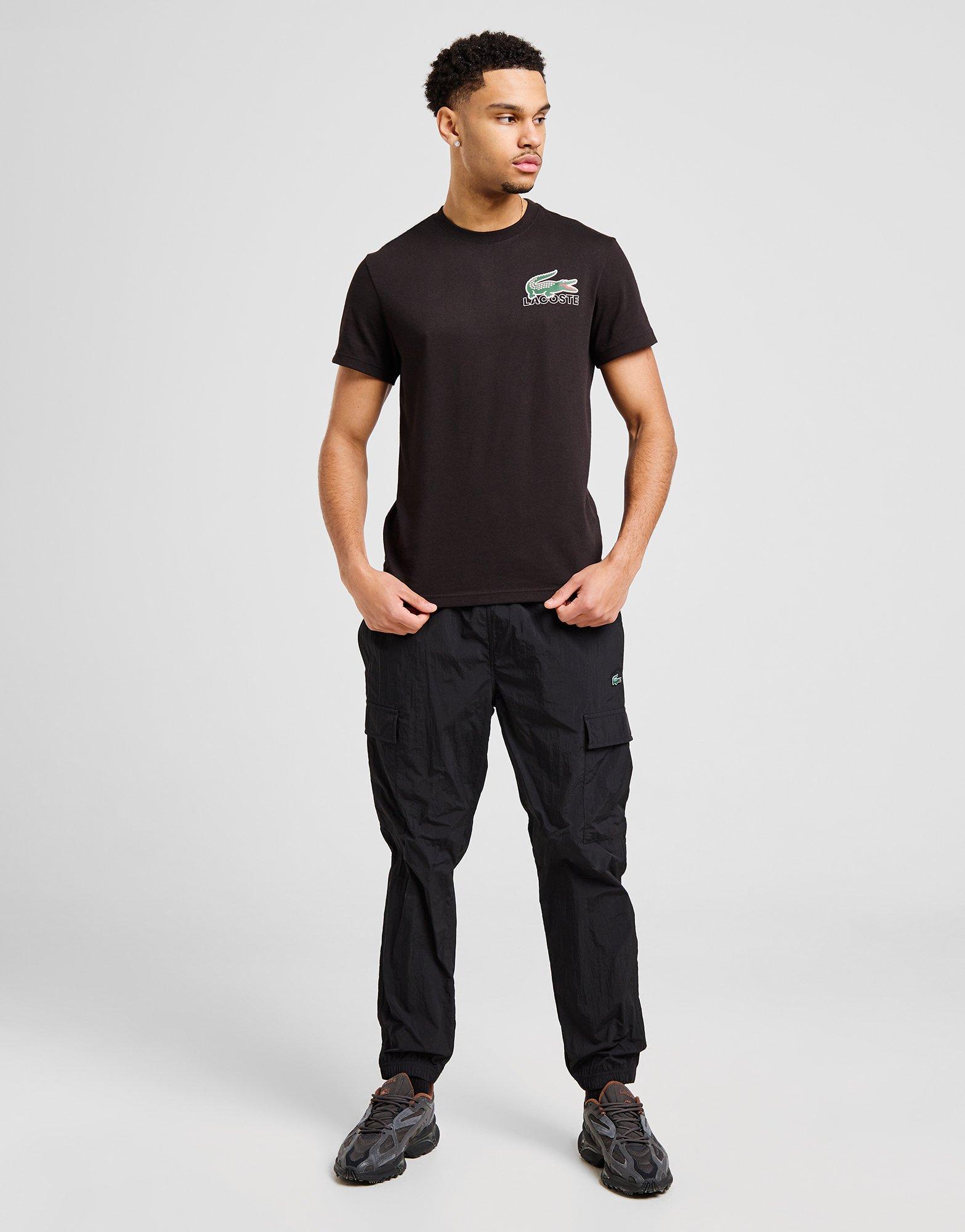 Black Lacoste Repeat Back Print T-Shirt - JD Sports Global