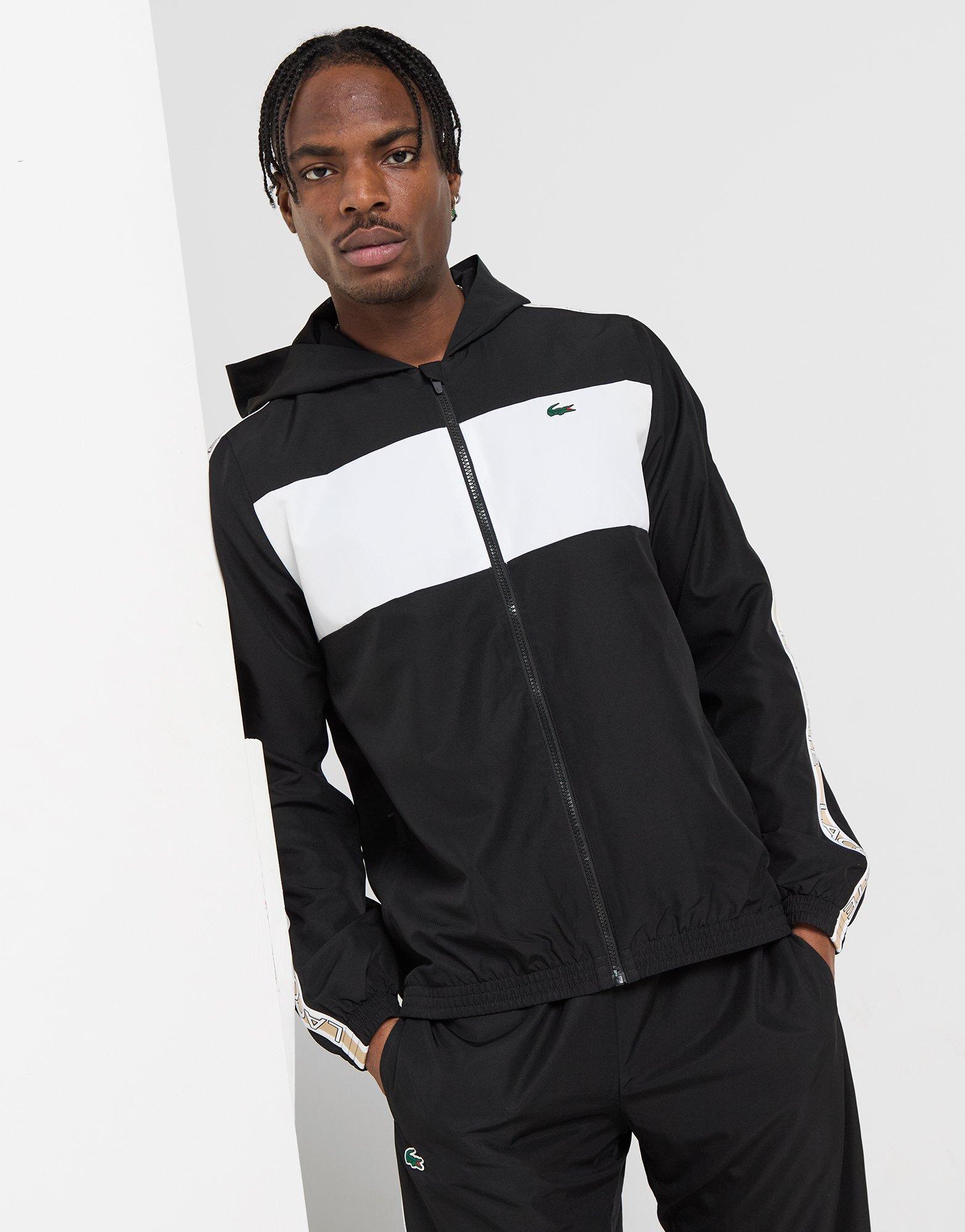 ◆Lacoste◆Colour Block Taffeta Full Zip フーディー パーカー Black Lacoste Colour Block Taffeta Full Zip Hoodie | JD