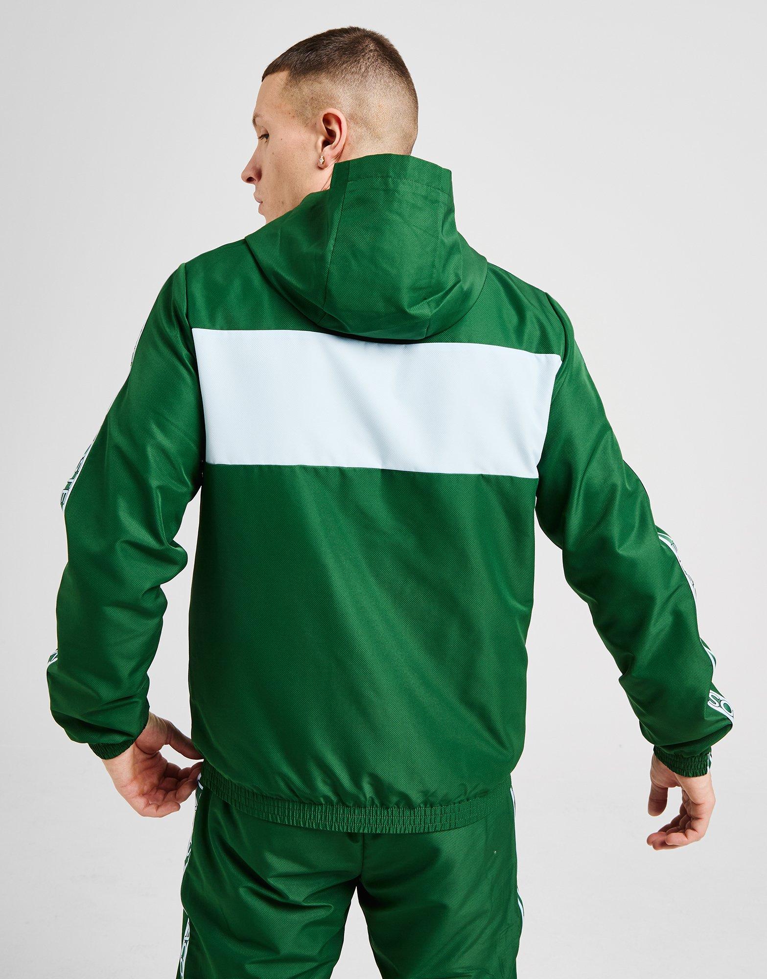 ◆Lacoste◆Colour Block Taffeta Full Zip フーディー パーカー Green Lacoste Colour Block Taffeta Full Zip Hoodie - JD