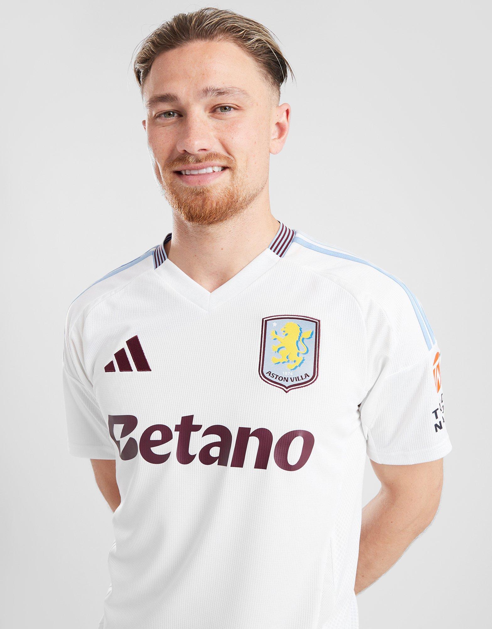 White adidas Aston Villa 2024/25 Away Shirt JD Sports UK