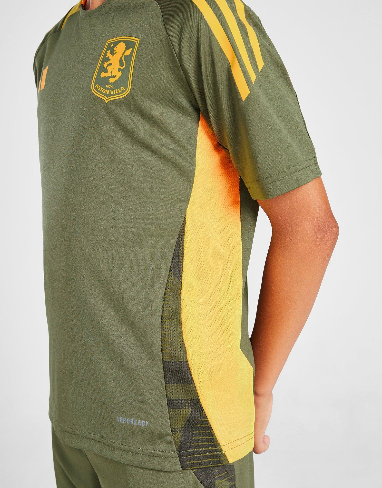 Olive Aston Villa Yellow Training Top Aston Villa Adidas Training