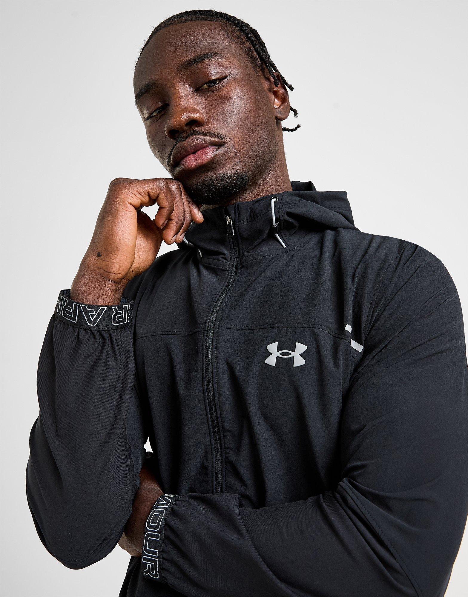 Black Under Armour UA Vanish Woven Full Zip Jacket - JD