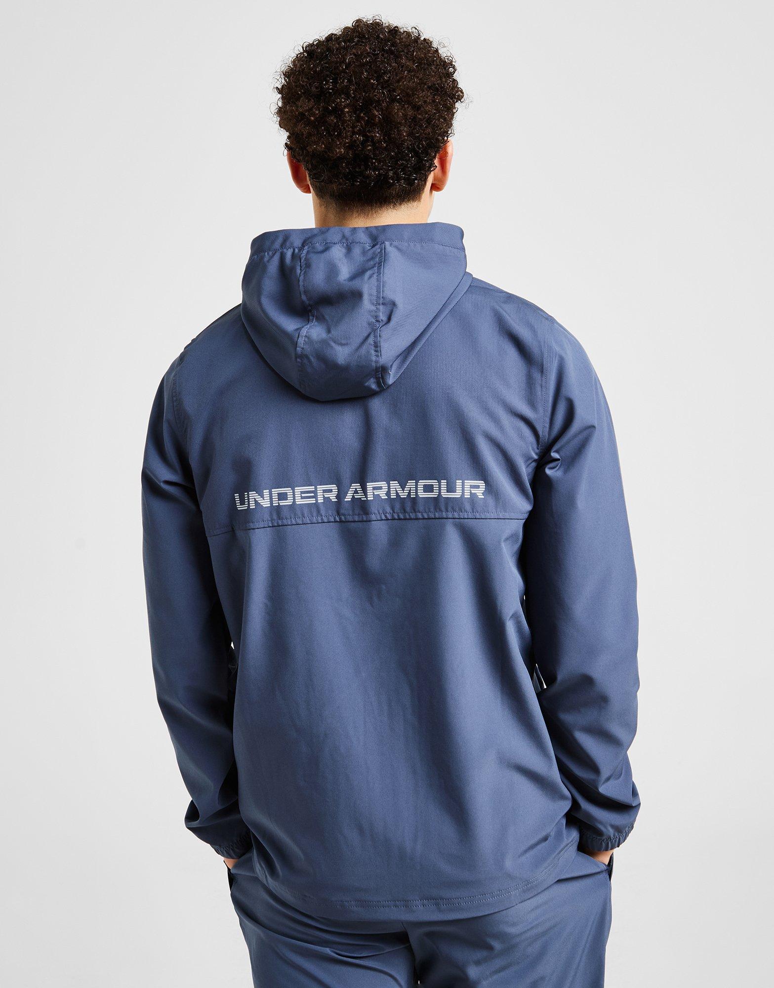 Grey Under Armour Lock-Up Woven Mix Jacket - JD Sports Global