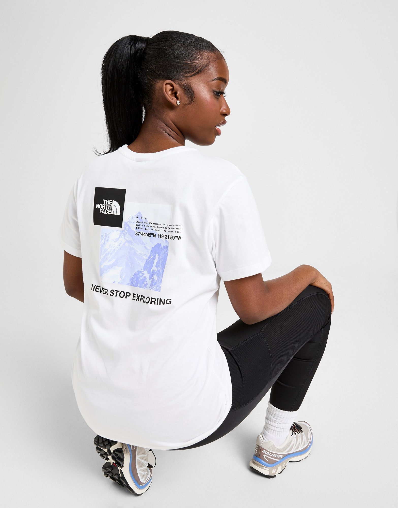 【英国限定】The North Face Mountain Box Logo T-Shirt Men's Short-Sleeve 40th Anniversary Mountain Jacket
