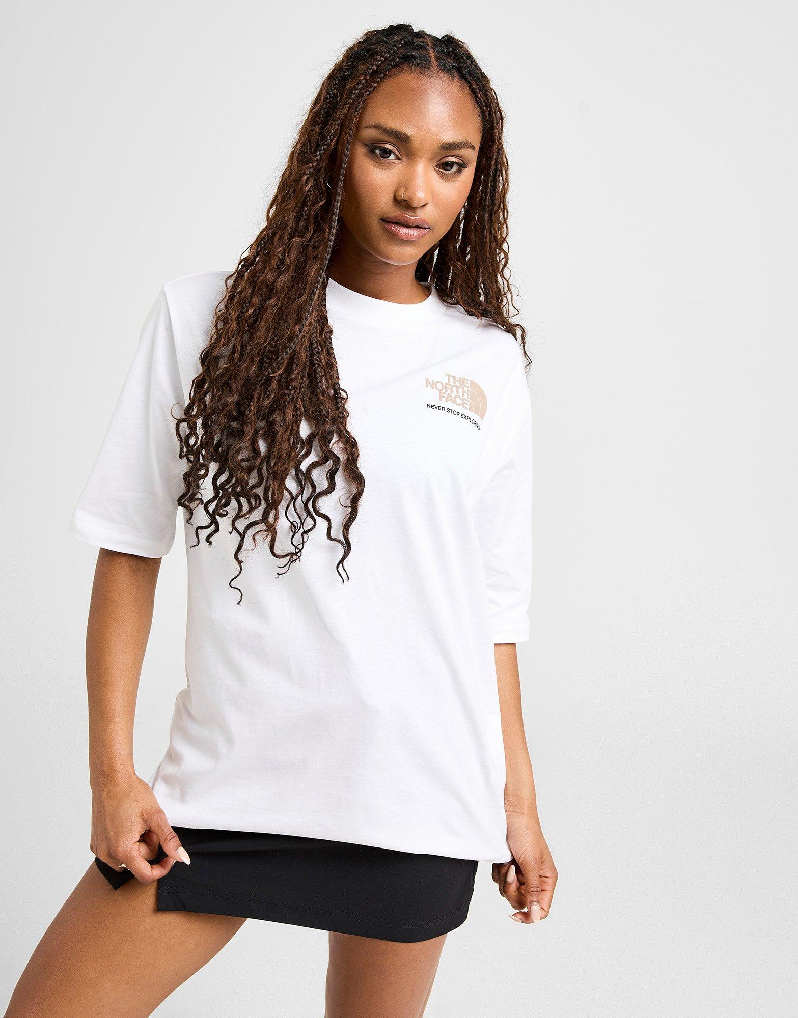 White The North Face Swirl Graphic Boyfriend T-Shirt JD Sports