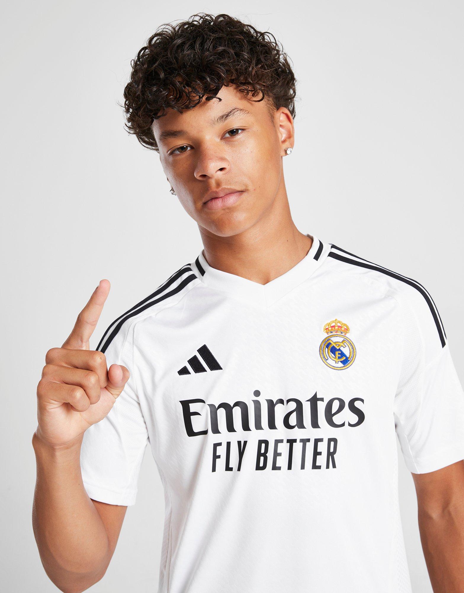 White adidas Real Madrid 2024/25 Bellingham #5 Home Shirt Jnr - JD