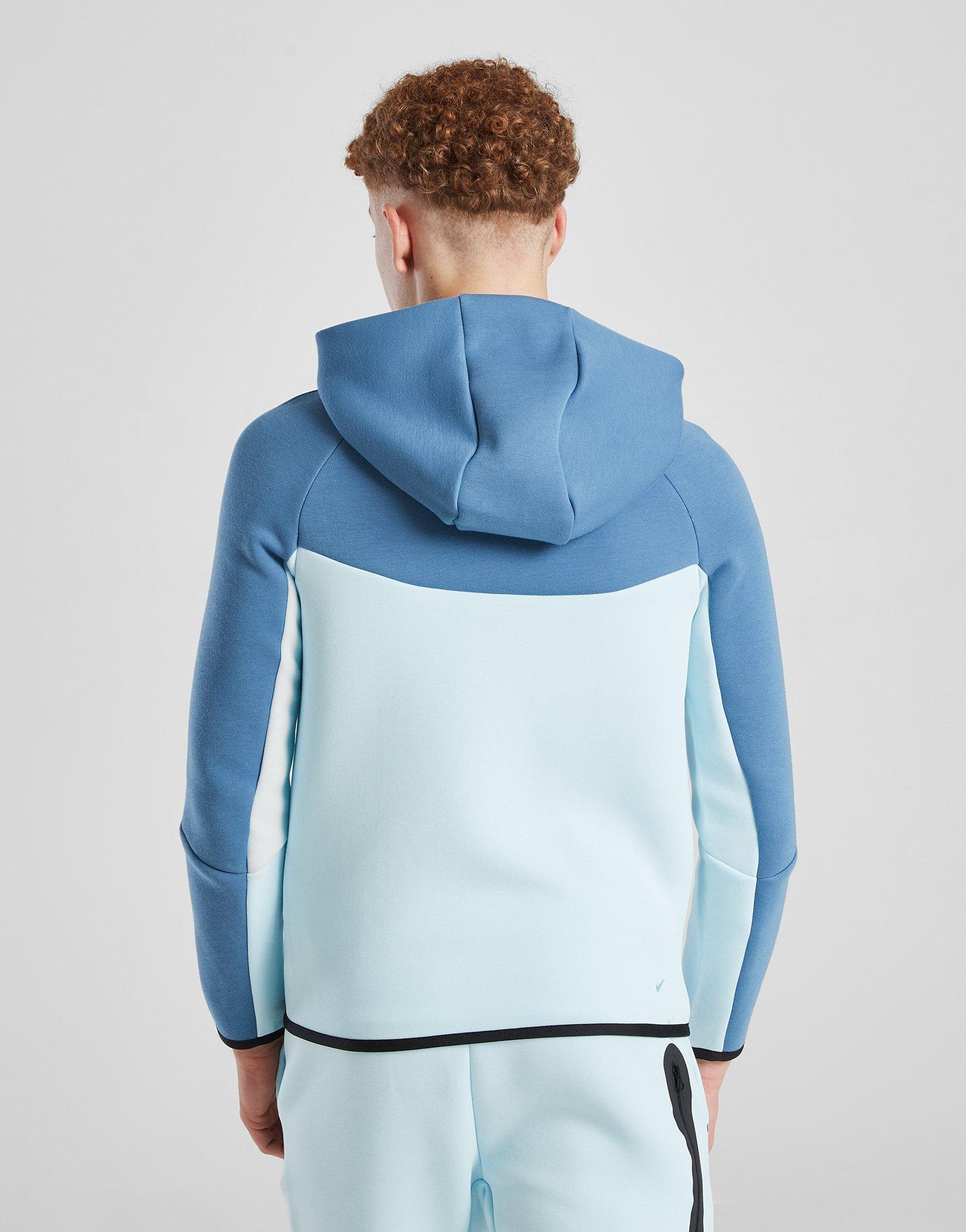 Blue Nike Nike Tech Fleece Hoodie Grey Junior Nike Tech Fleece