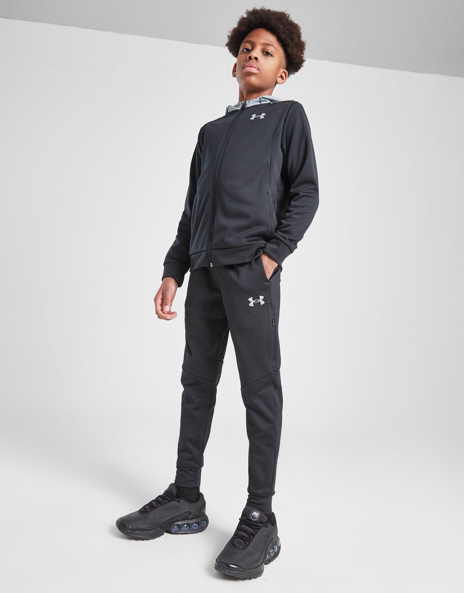 Black Under Armour UA Armour Fleece Grid Track Pants Junior JD