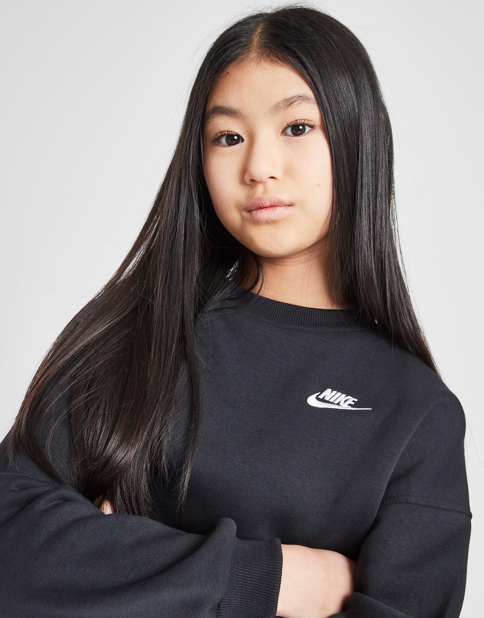 Nike Girls' Club Crop Crew Sweatshirt Junior