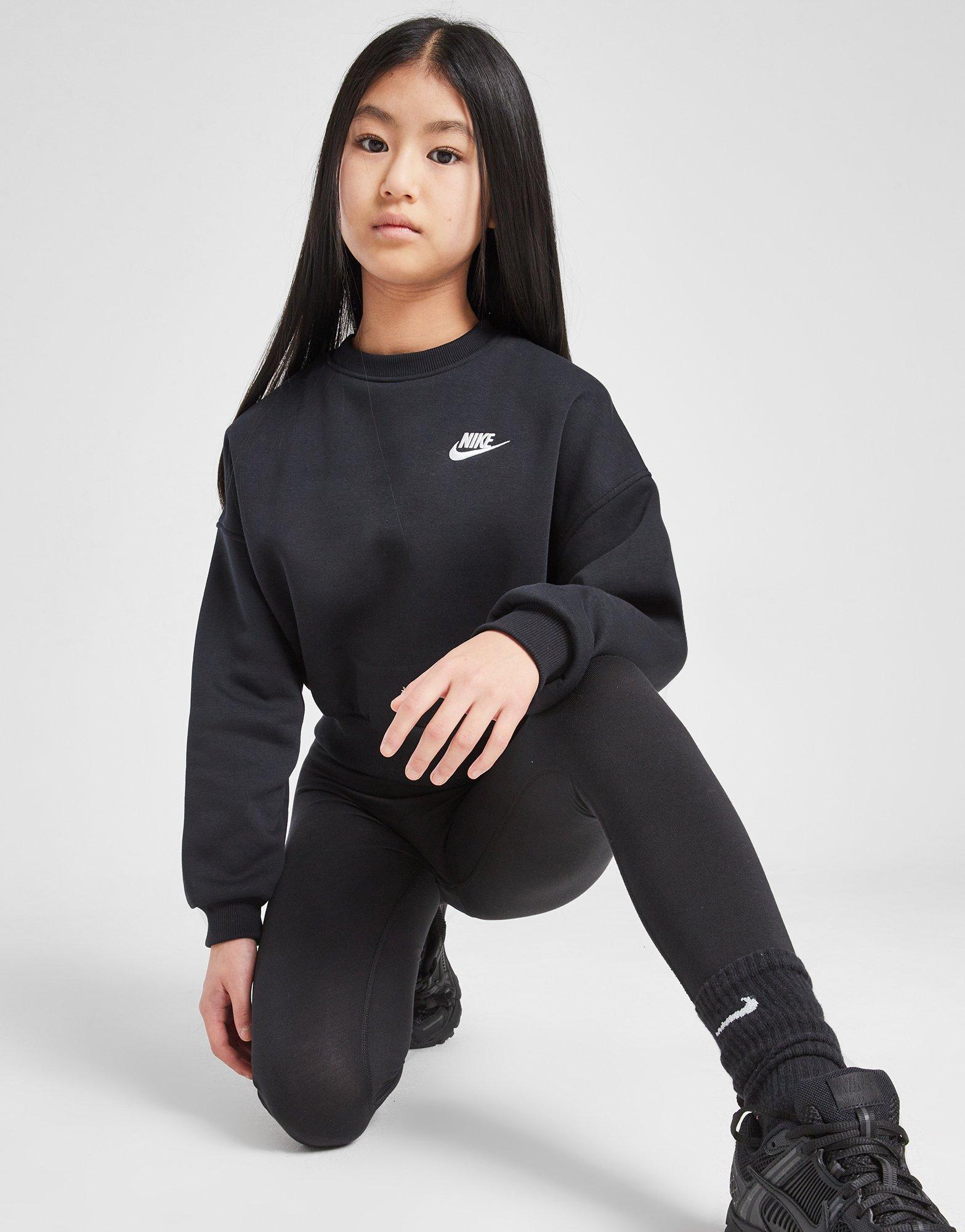 Nike Girls' Club Crop Crew Sweatshirt Junior