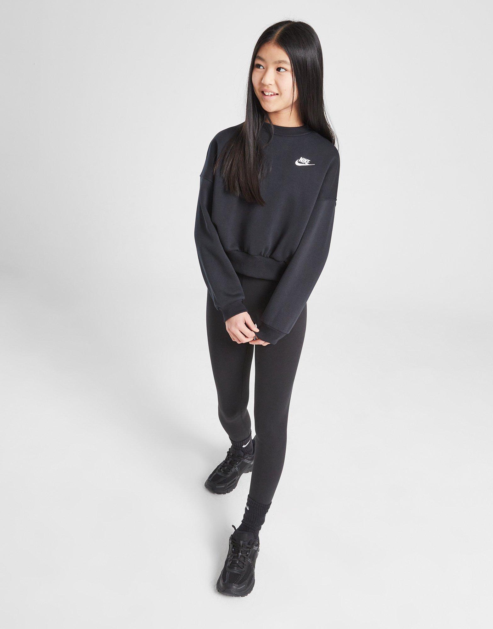 Nike Girls' Club Crop Crew Sweatshirt Junior