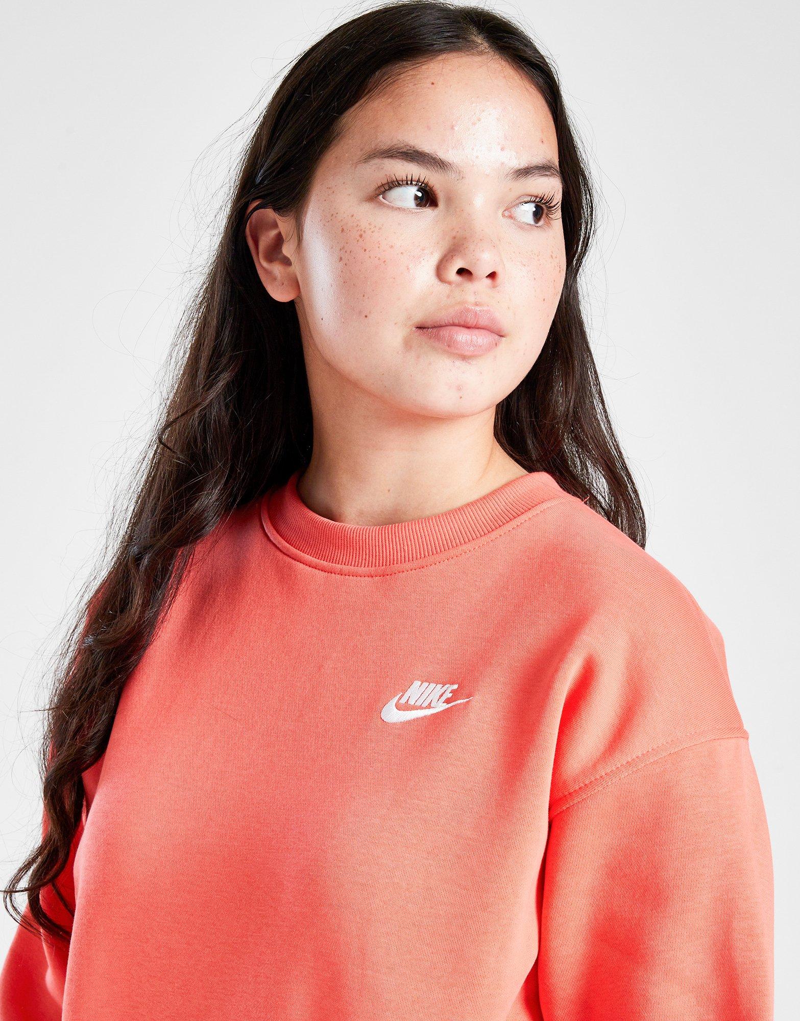 Nike Girls' Club Fleece Crew Sweatshirt Junior