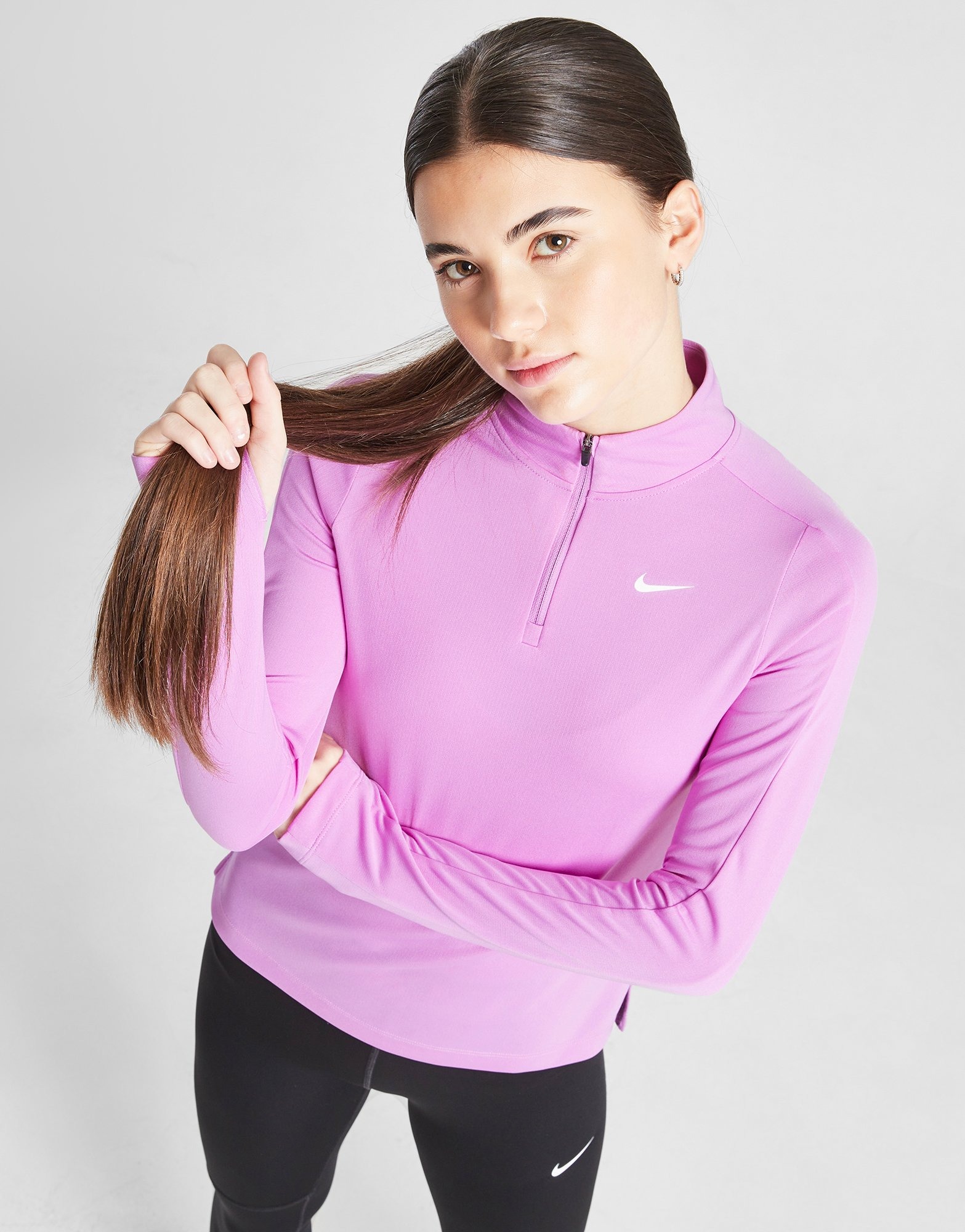 ■Nike■ Sportswear Goalie Long Sleeve Crop Top W Pink Foam Nike Women's Pro Dri-FIT Cropped Long-Sleeve Top -Pink