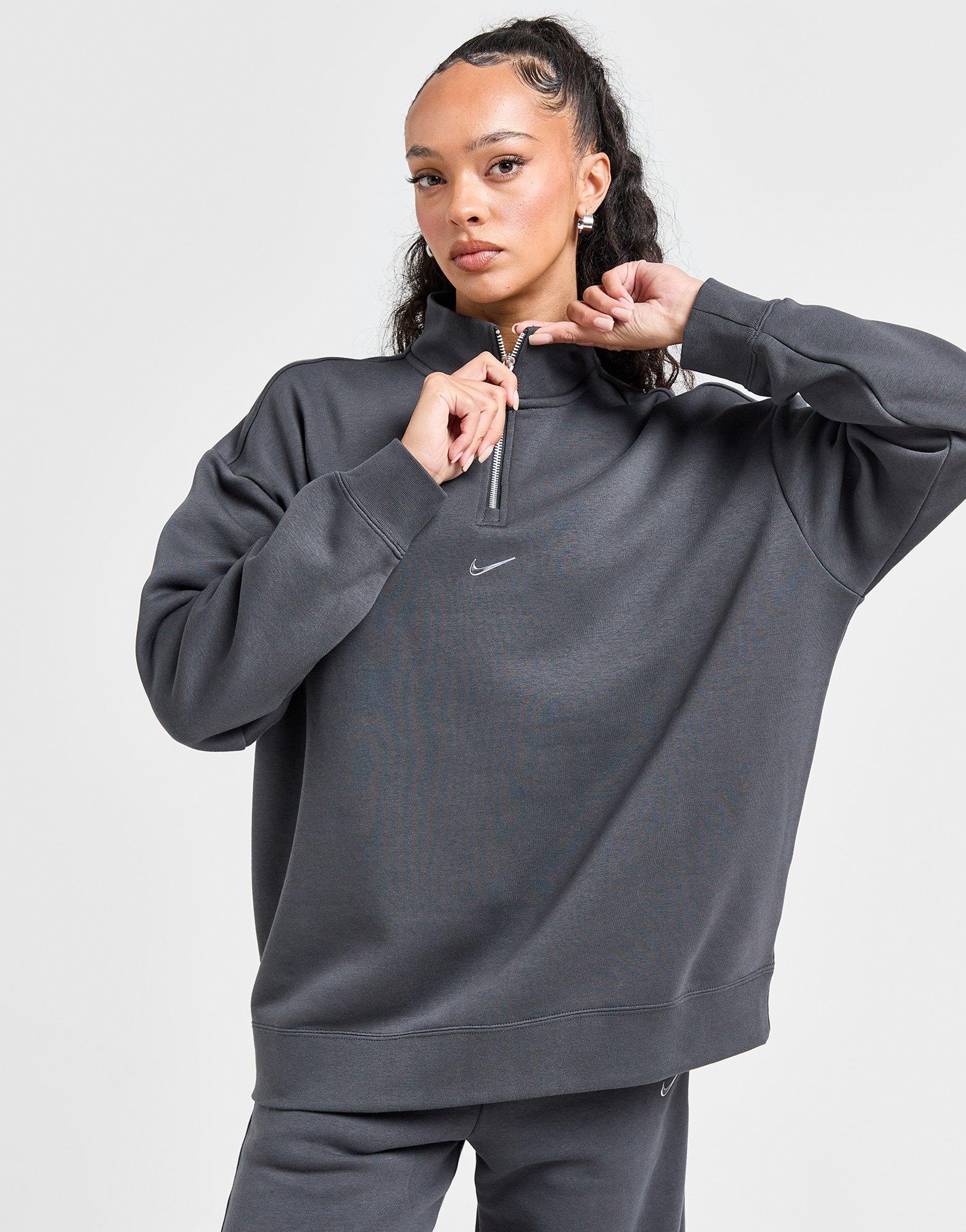 Nike Graphic Swoosh Oversized 1/4 Zip Top