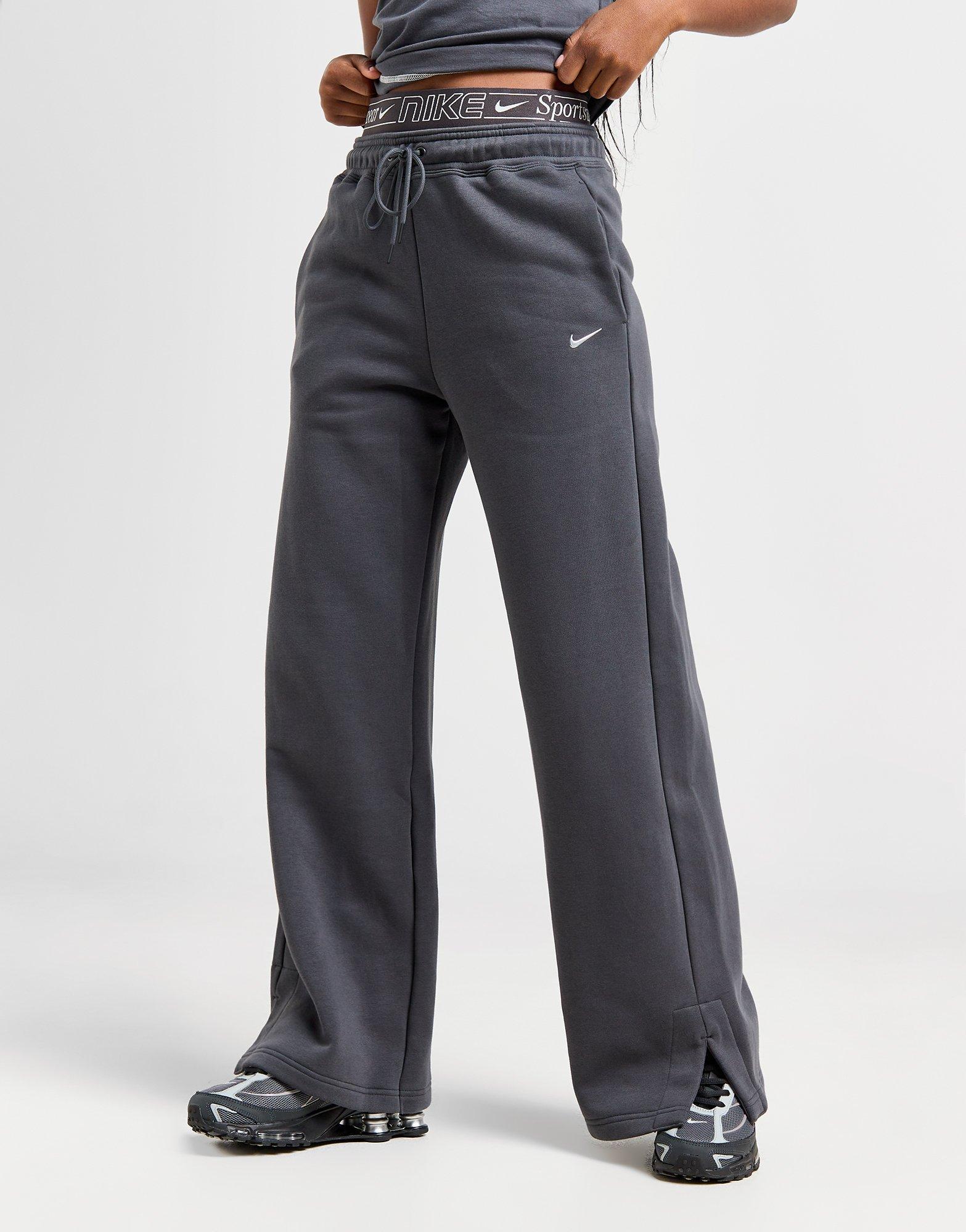 Grey Nike Phoenix Fleece Wide Leg Joggers - JD Sports Global