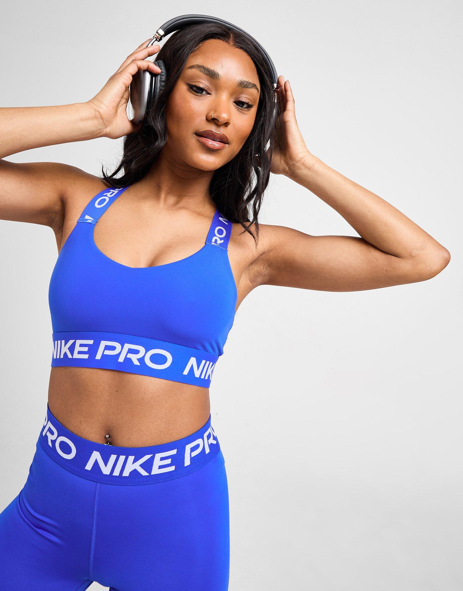 Blue Nike Training Pro Sports Bra JD Sports UK
