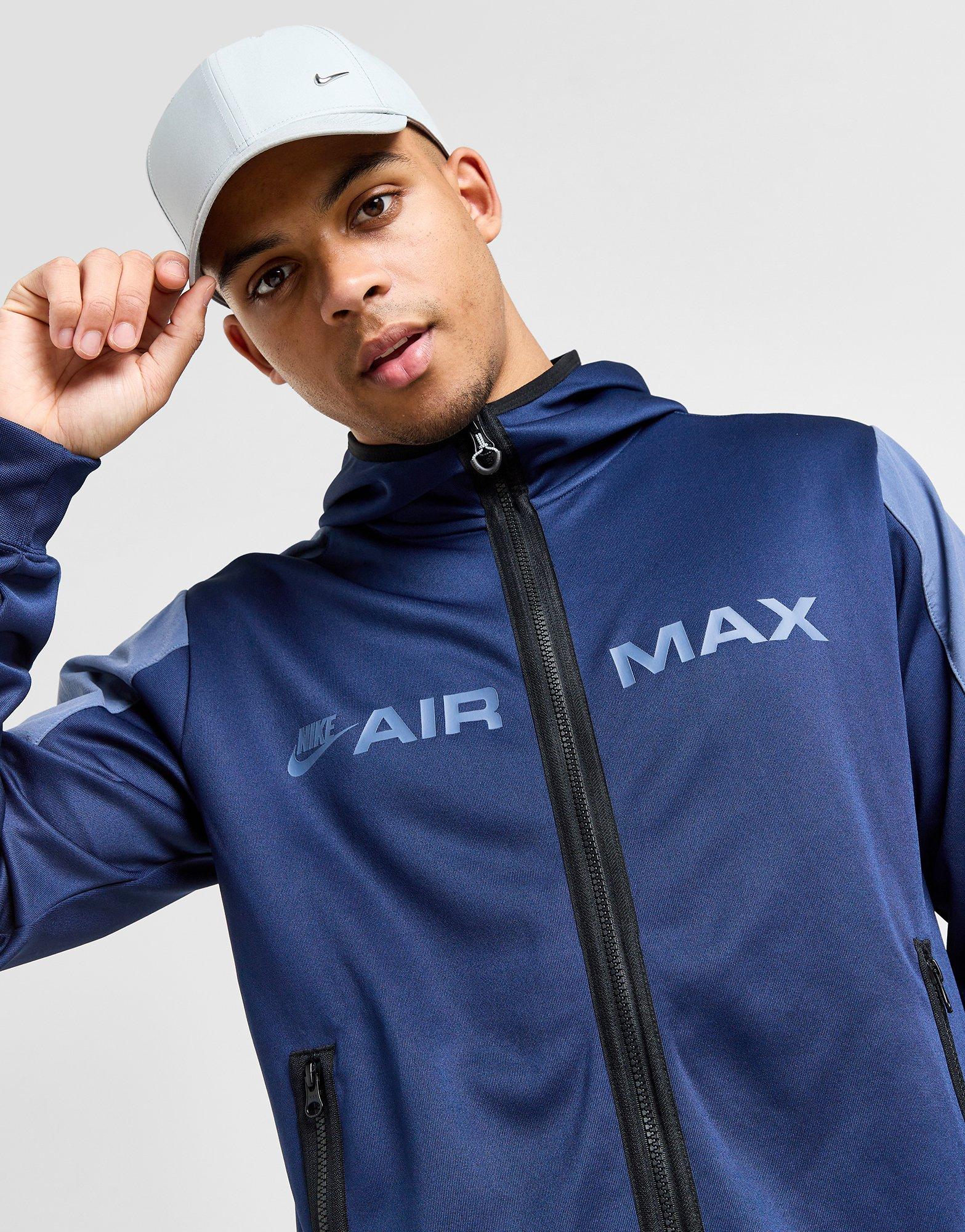 Blue Nike Air Max Polyknit Full Zip Hoodie - JD Sports NZ