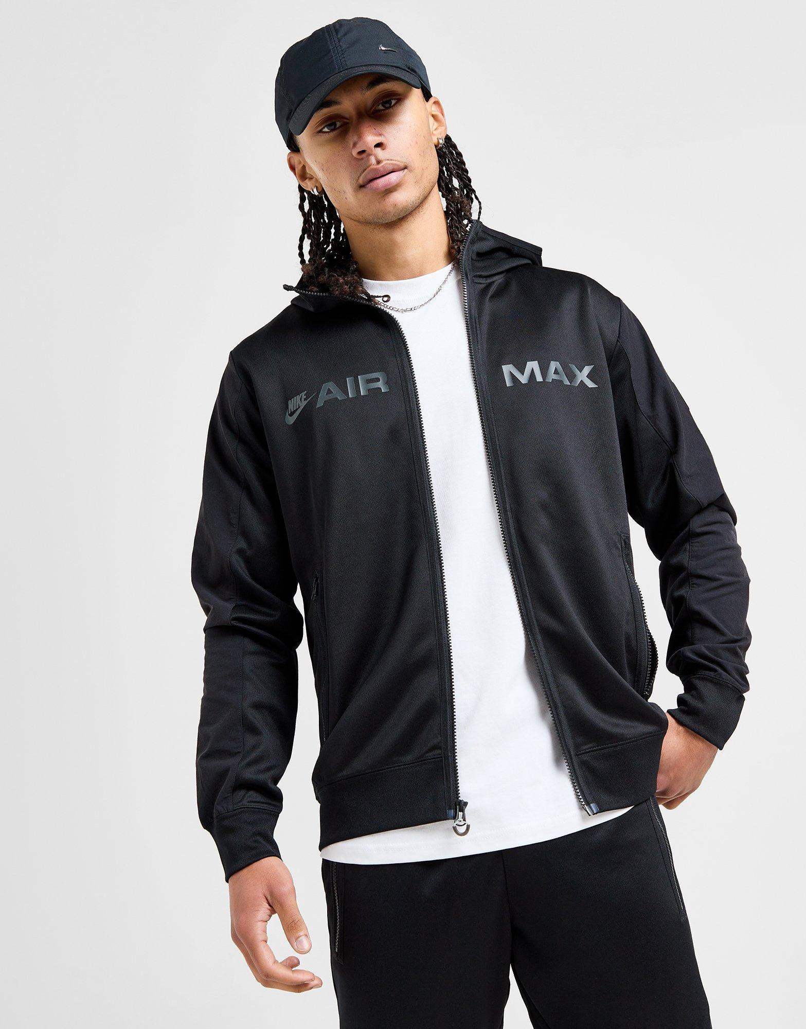 Black Nike Air Max Polyknit Full Zip Hoodie | JD Sports UK