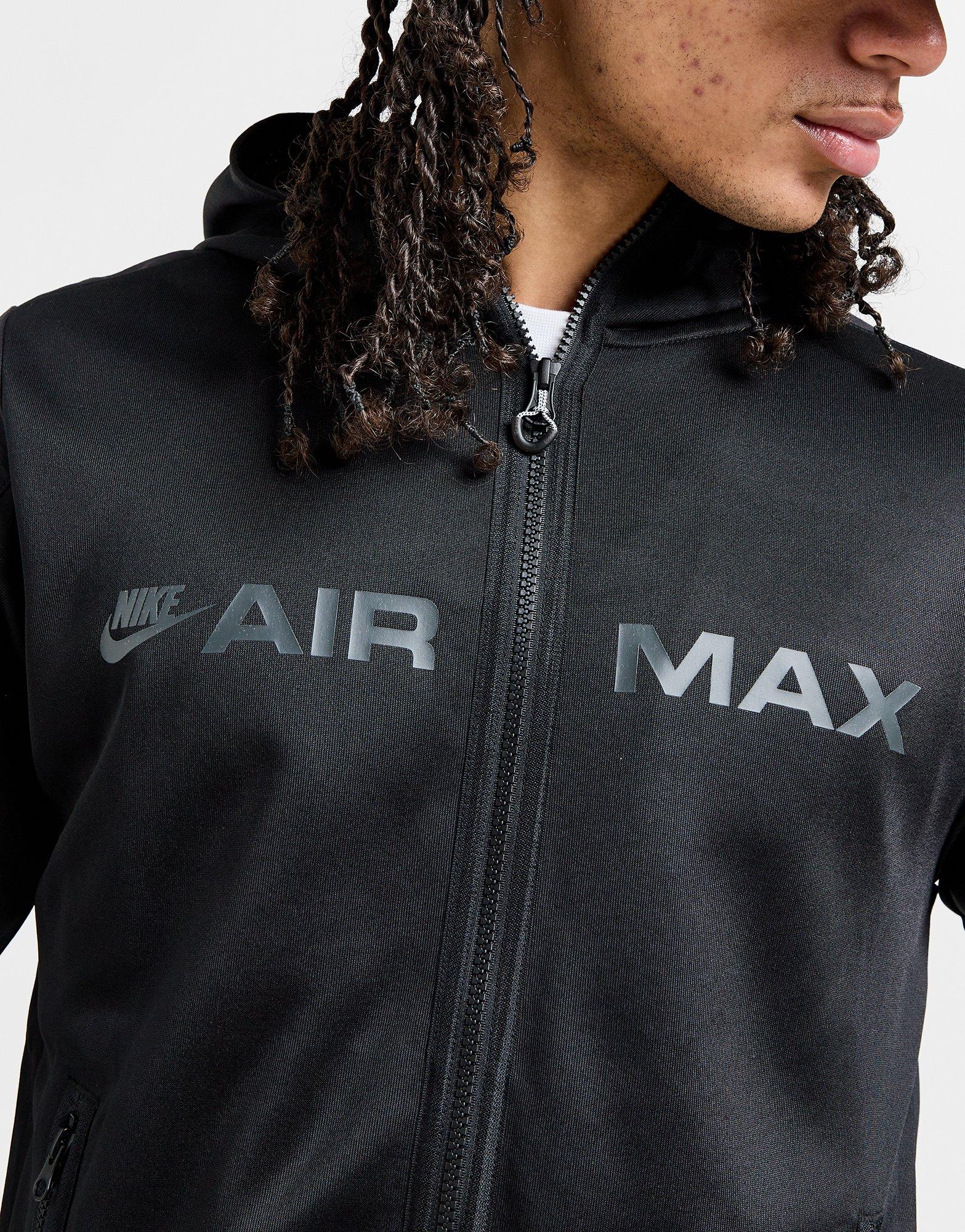 Black Nike Air Max Polyknit Full Zip Hoodie - JD Sports Global