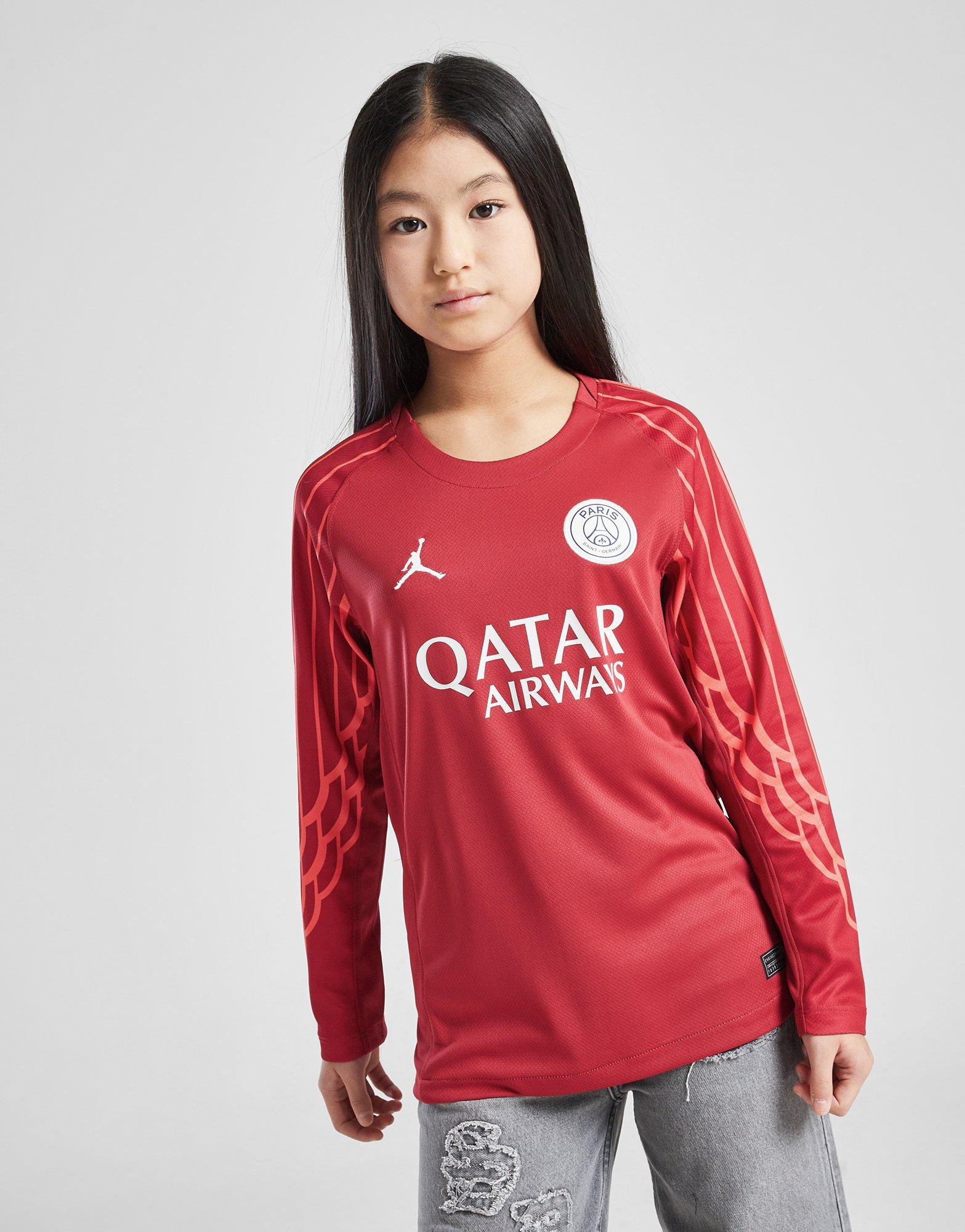 Red Jordan Paris Saint Germain 24/25 GK Fourth Shirt Junior