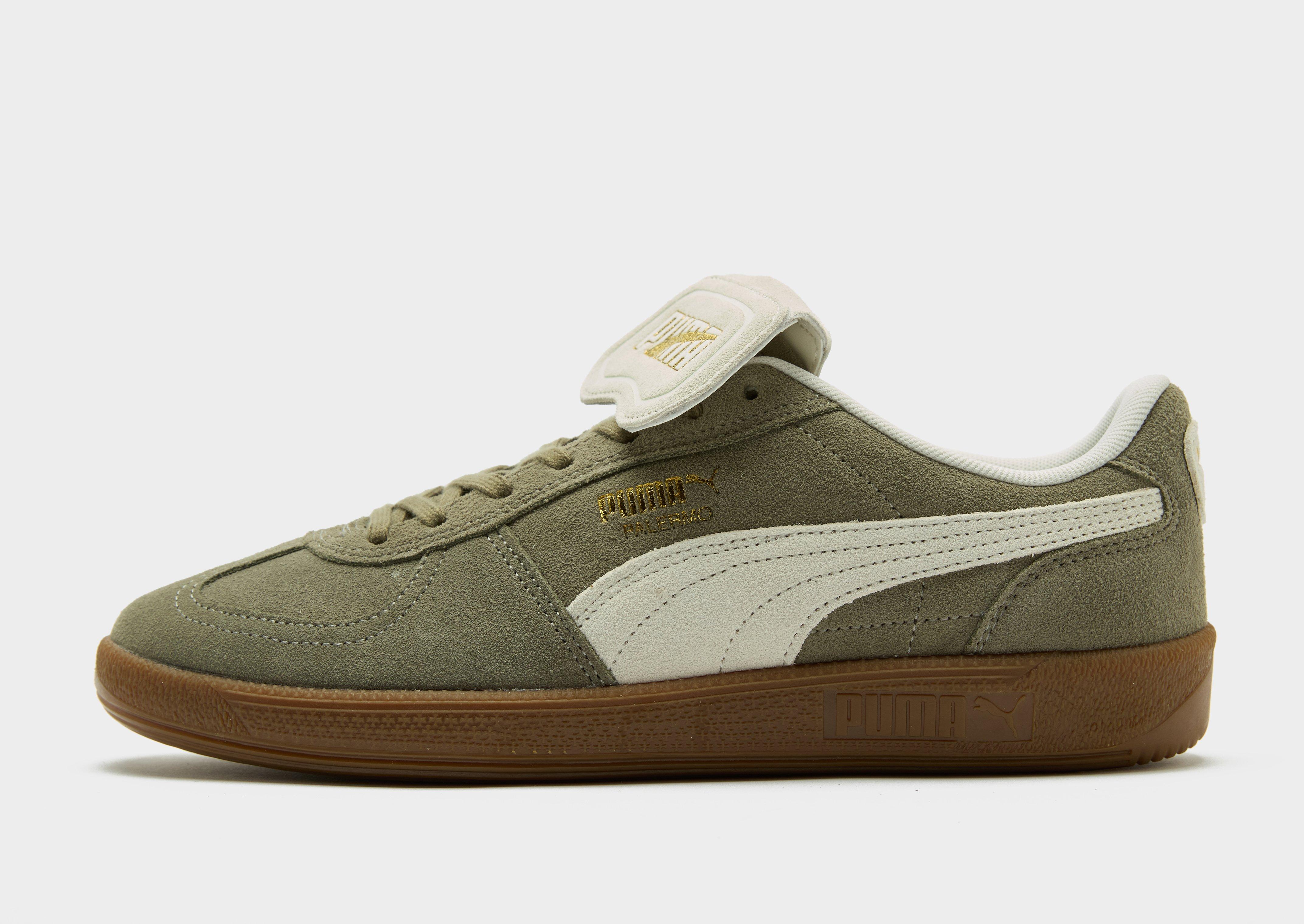 Amazon.com | PUMA Palermo Leather Puma White/Vapor Gray/Gum