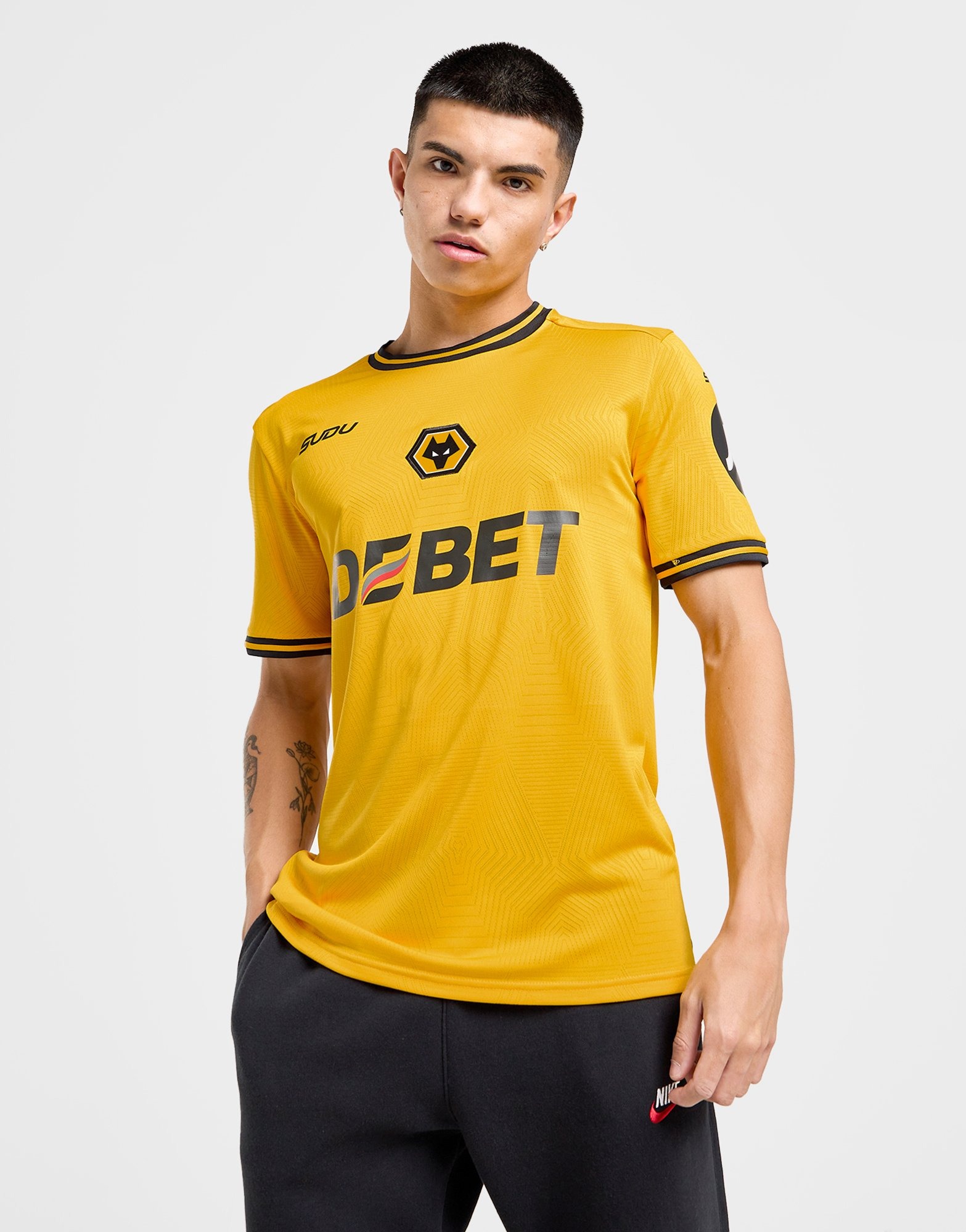 Yellow SUDU Wolverhampton Wanderers FC 2024/25 Home Shirt | JD Sports UK