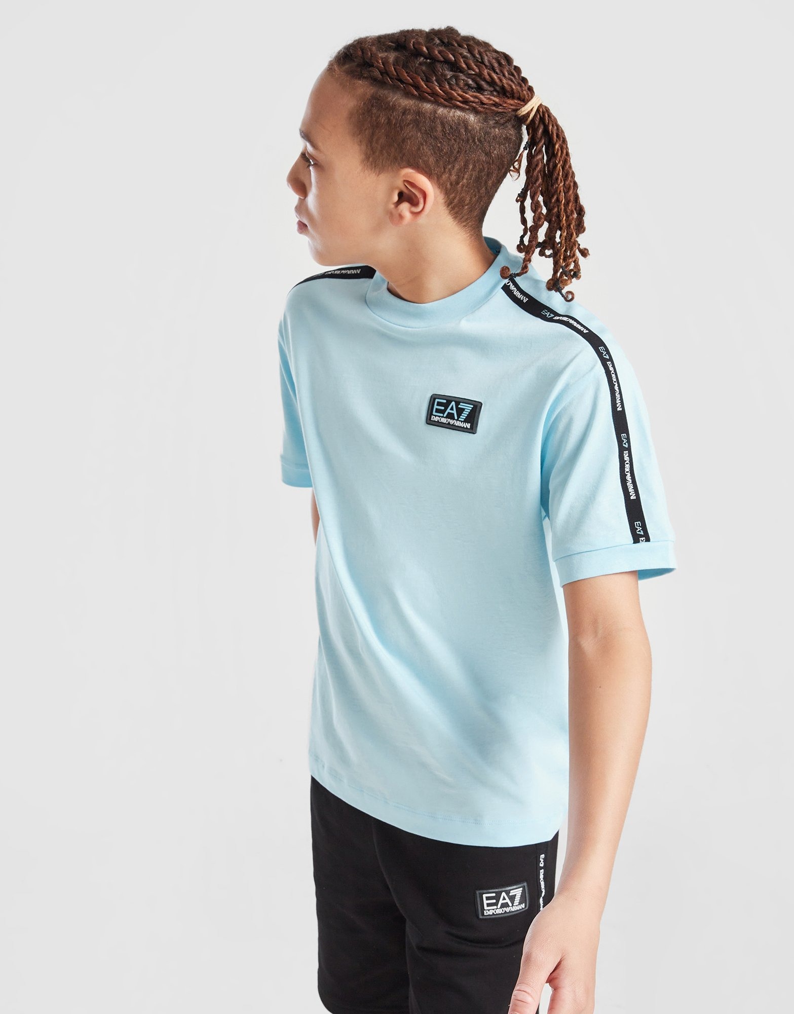 ARMANI junior  セット　120 Blue EA7 Emporio Armani Tape T-Shirt Junior | JD Sports UK