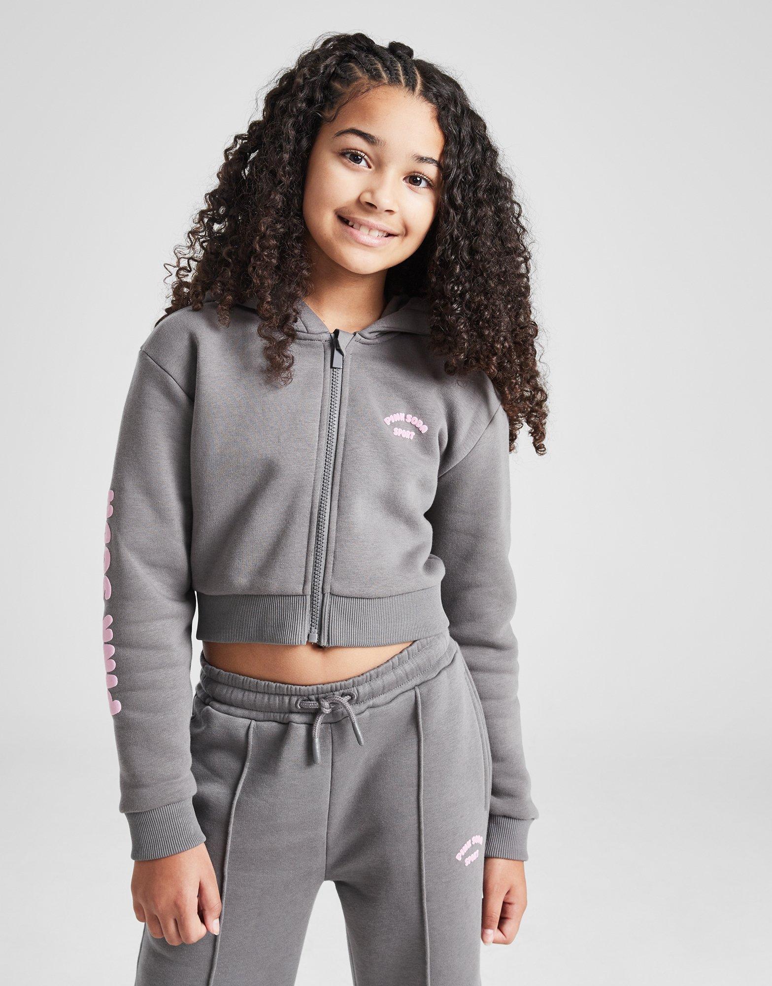 Pink Soda Sport Girls' West Boxy Full Zip Hoodie Junior