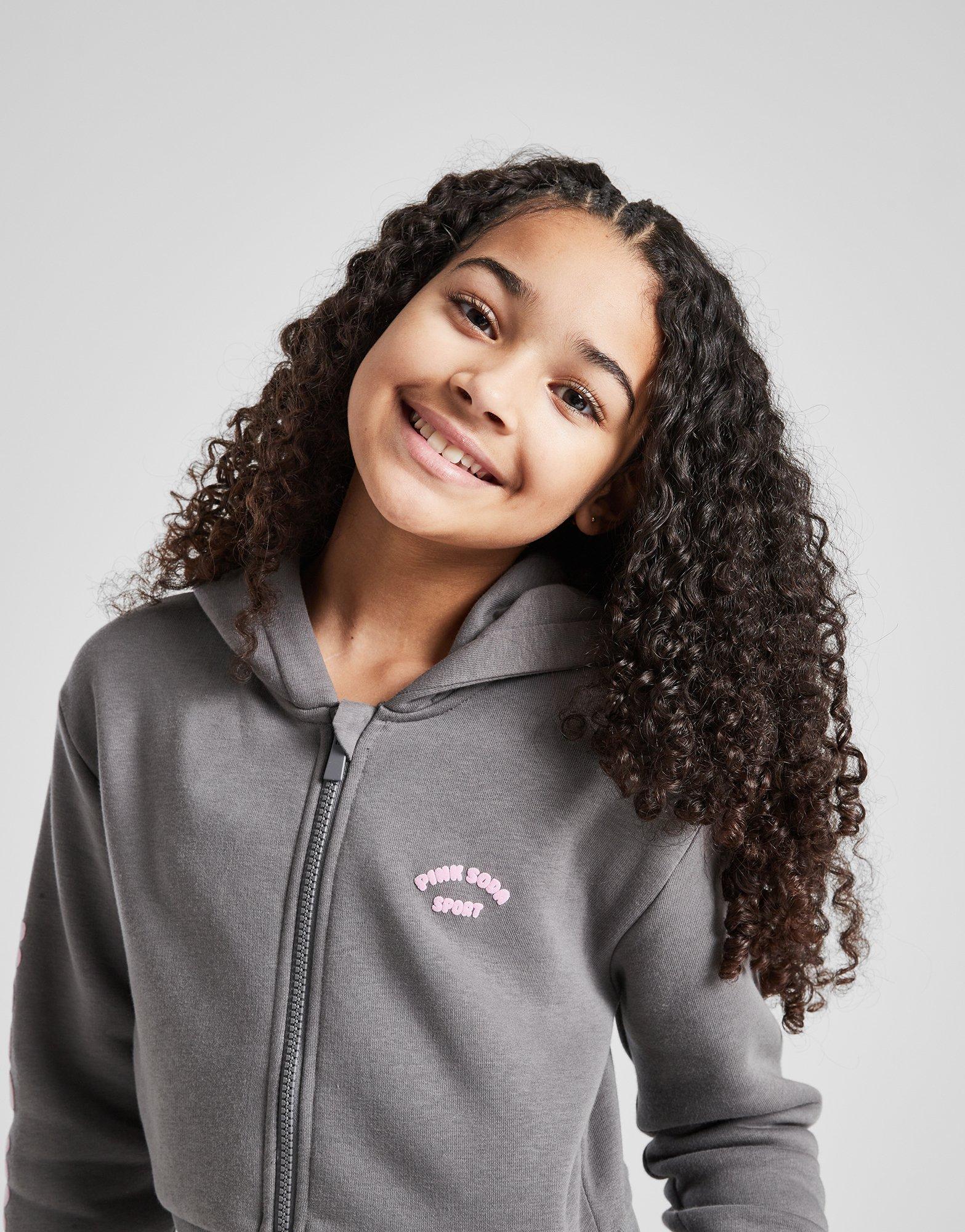 Pink Soda Sport Girls' West Boxy Full Zip Hoodie Junior