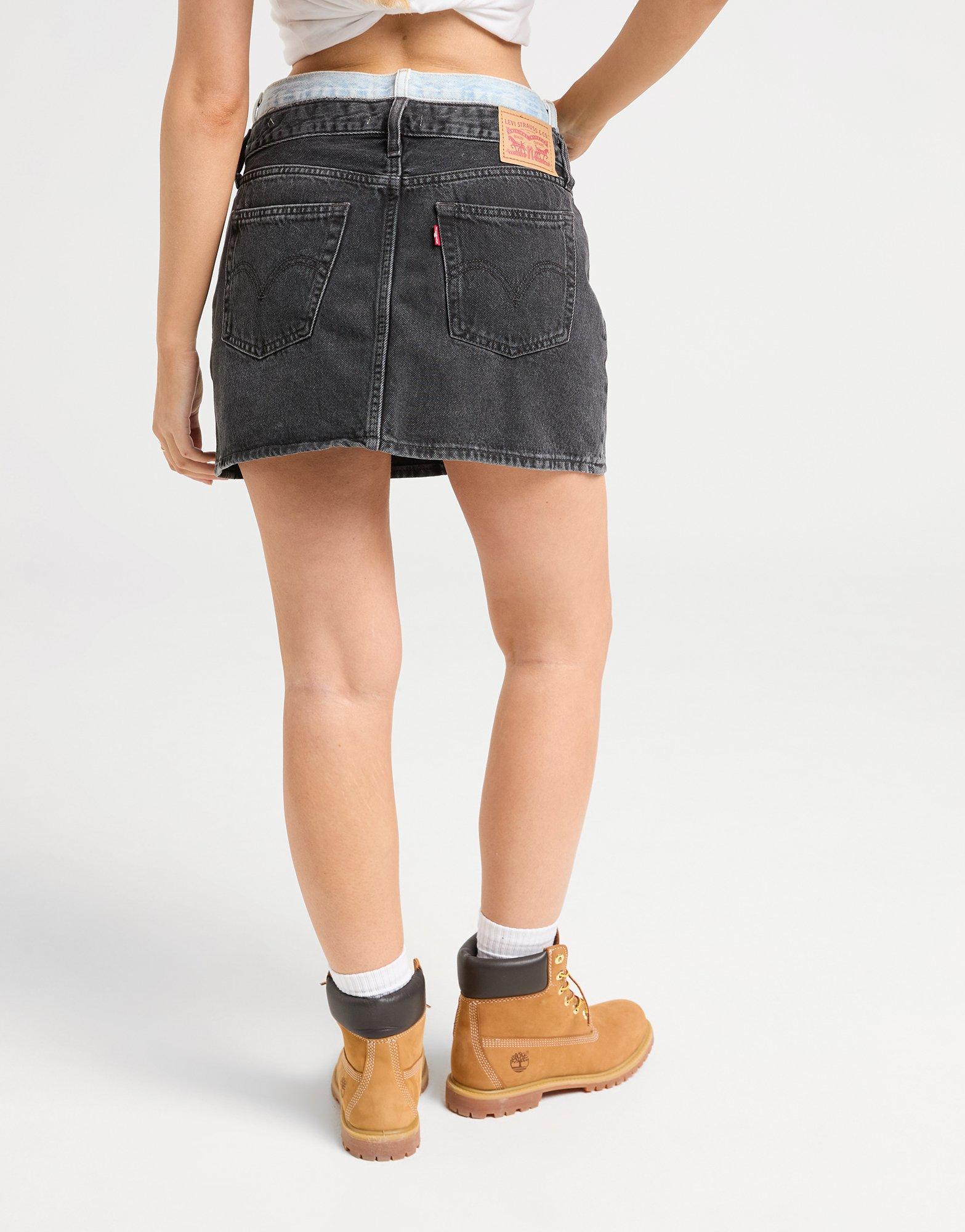 LEVI'S Double Waistband Denim Skirt