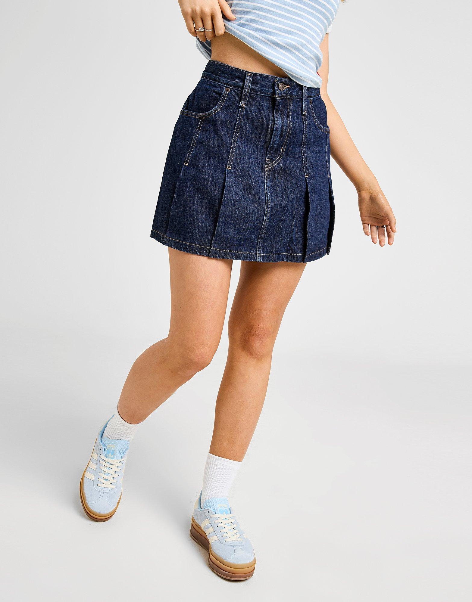 LEVI'S Denim Pleated Skirt