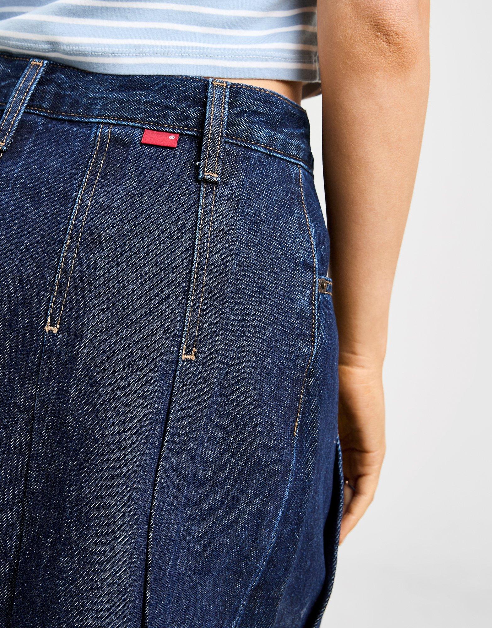 LEVI'S Denim Pleated Skirt