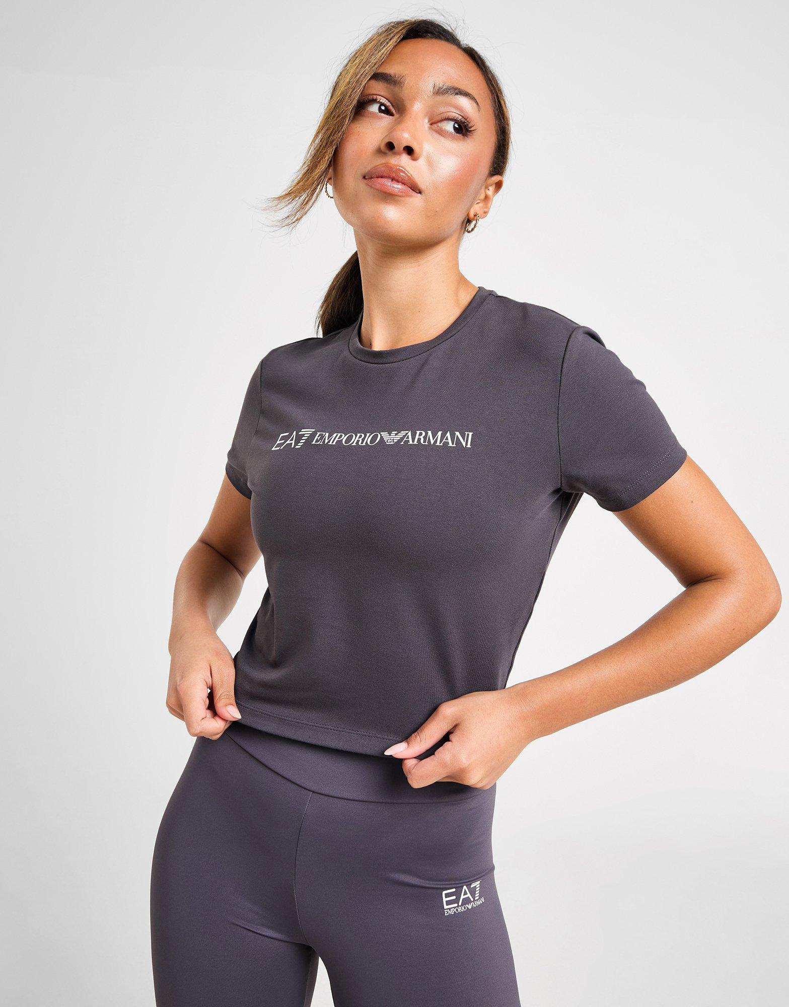 EA7 Emporio Armani Maglia Crop Slim Logo