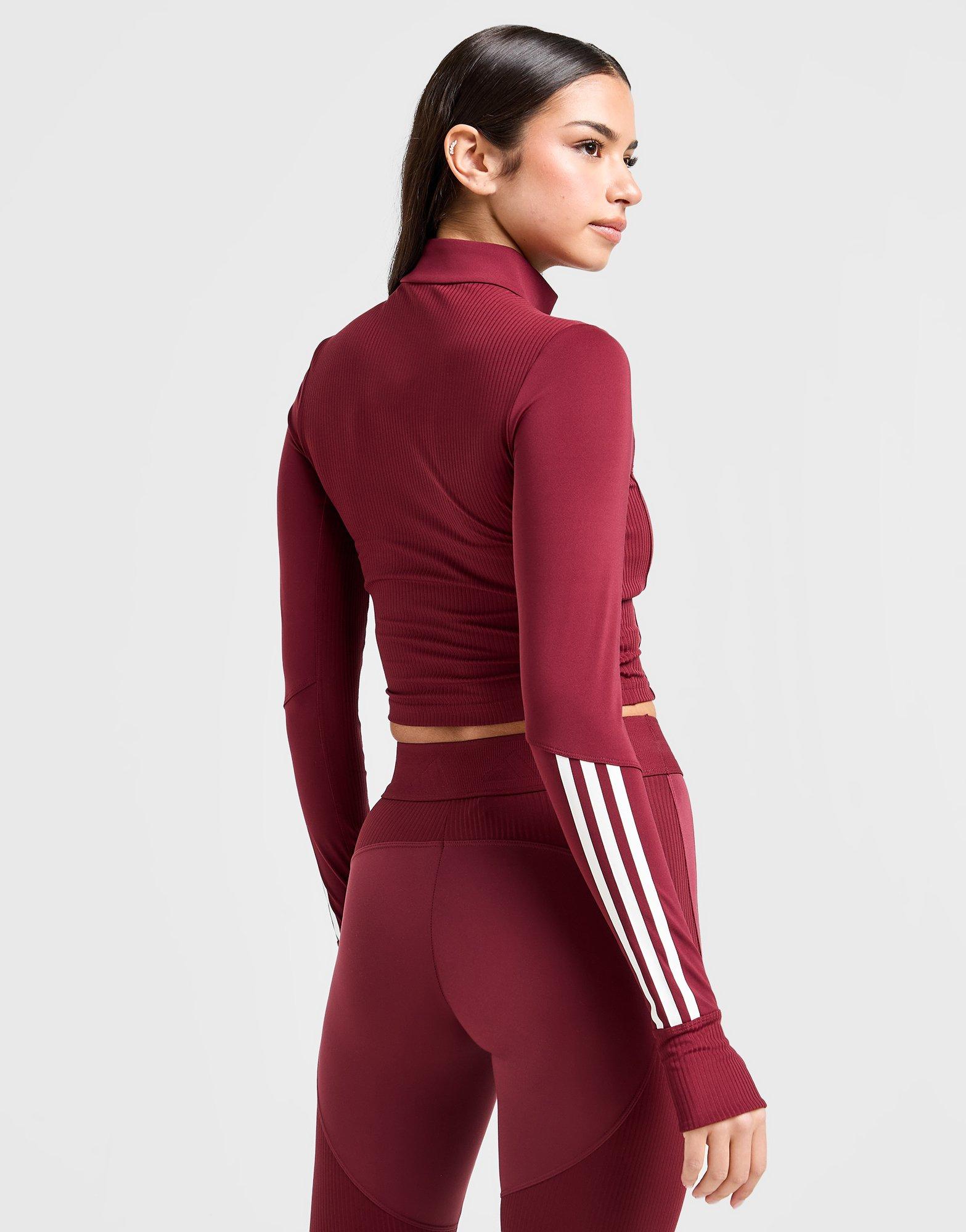 adidas Hyperglam Ribbed Full Zip Top