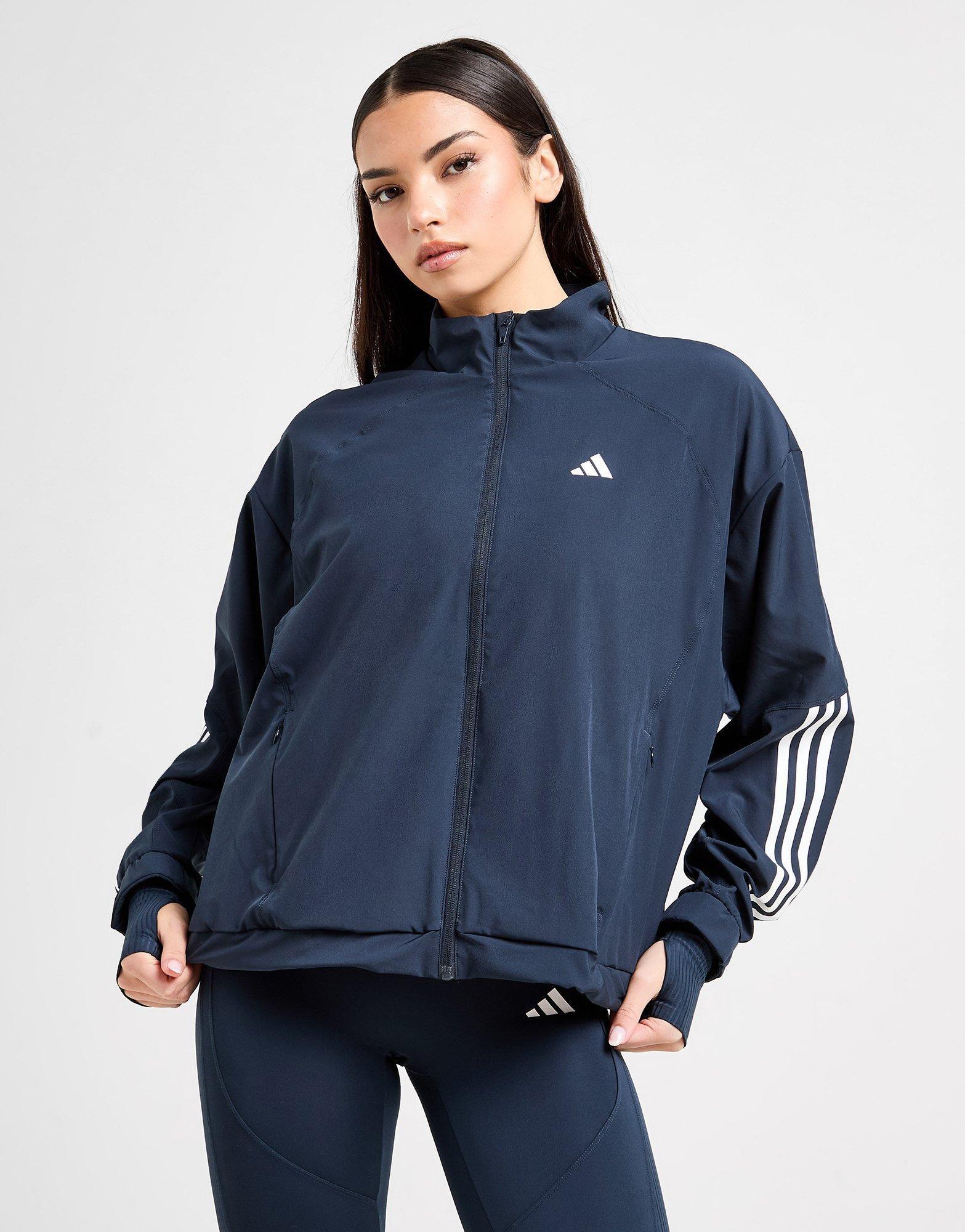 Blue adidas Hyperglam Ribbed Woven Jacket - JD Sports Global