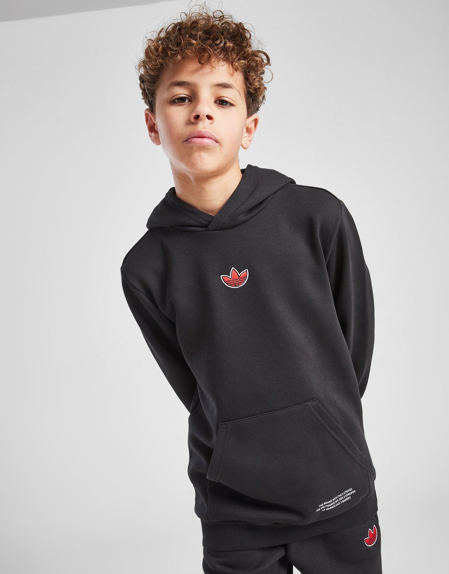 Kids Adidas Adidas Originals Collegiate Overhead Hoodie Black