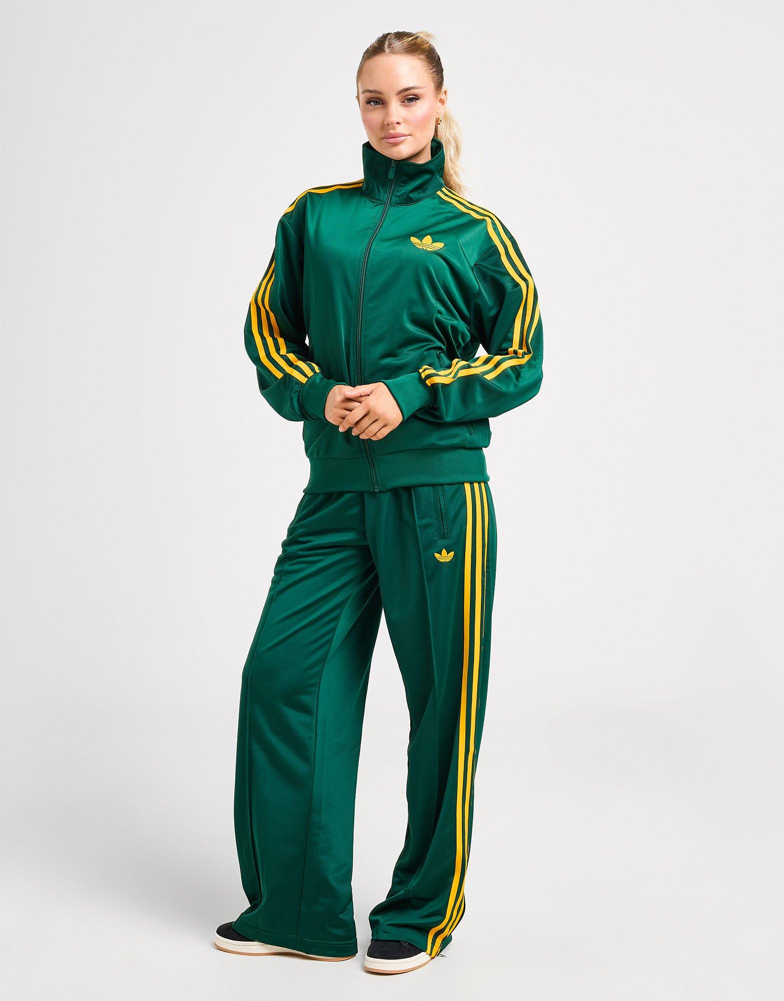 Green adidas Originals Oversized Firebird Track Top - JD