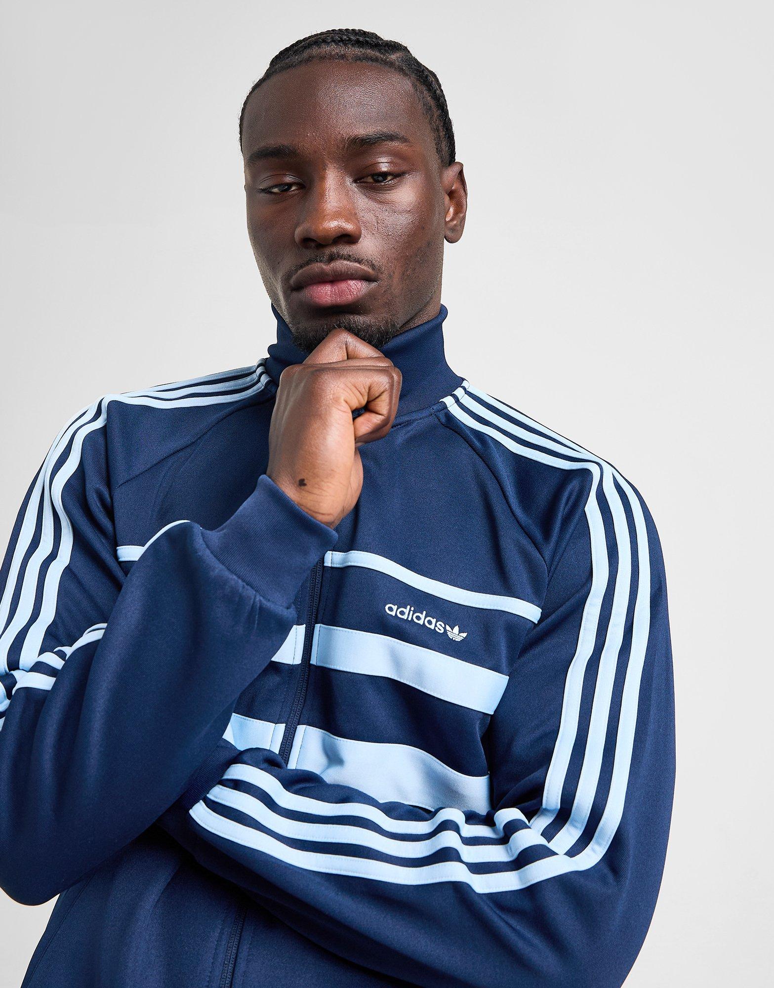 Blue adidas Originals First Track Top JD Sports UK