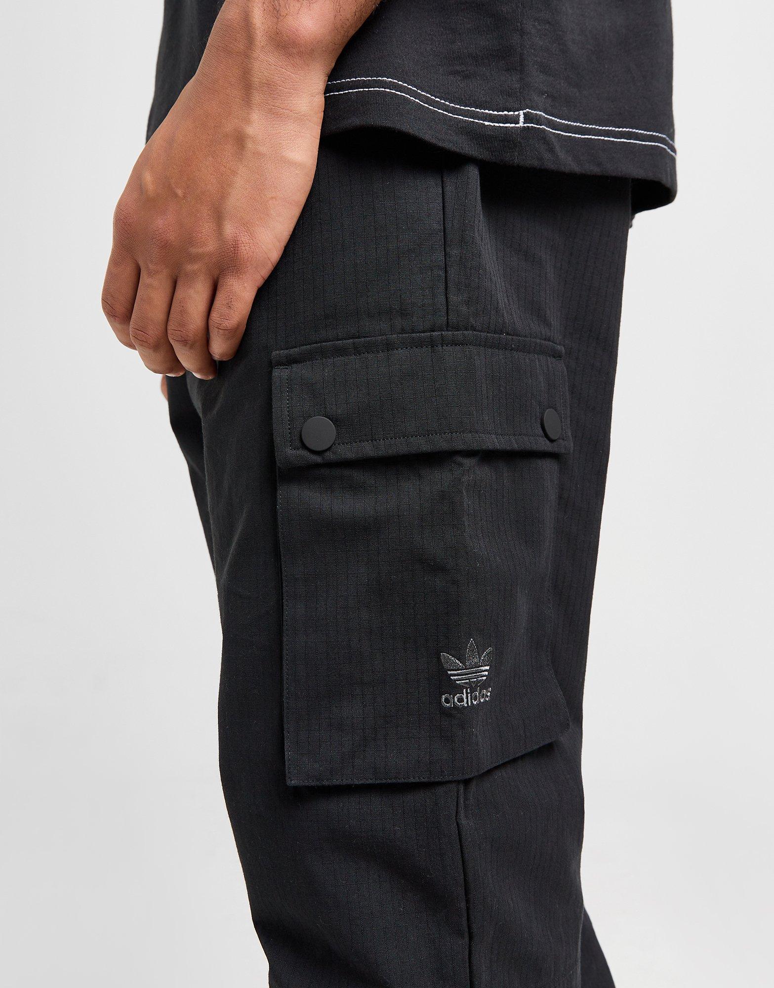 Black adidas Originals Relaxed Ripstop Cargo Pants - JD Sports Global