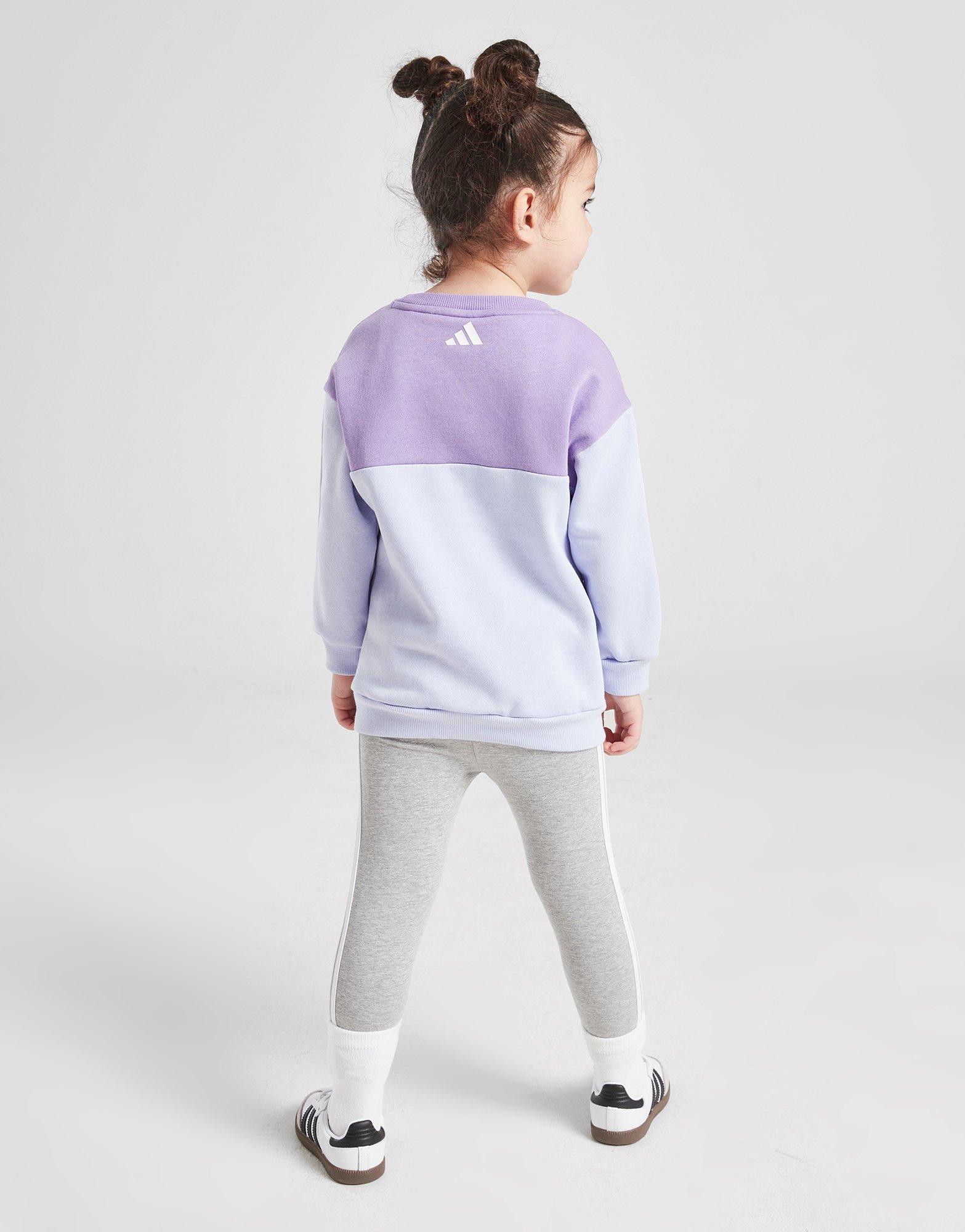 adidas Girls' Linear Crew Tracksuit Infant