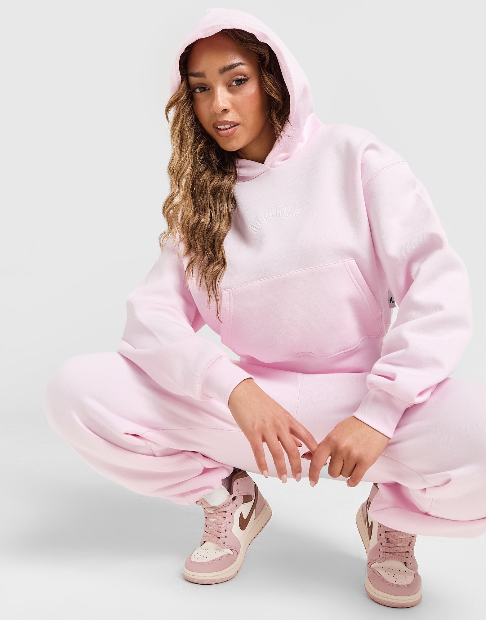 Pink Hoodrich Lead Crop Hoodie JD Sports UK